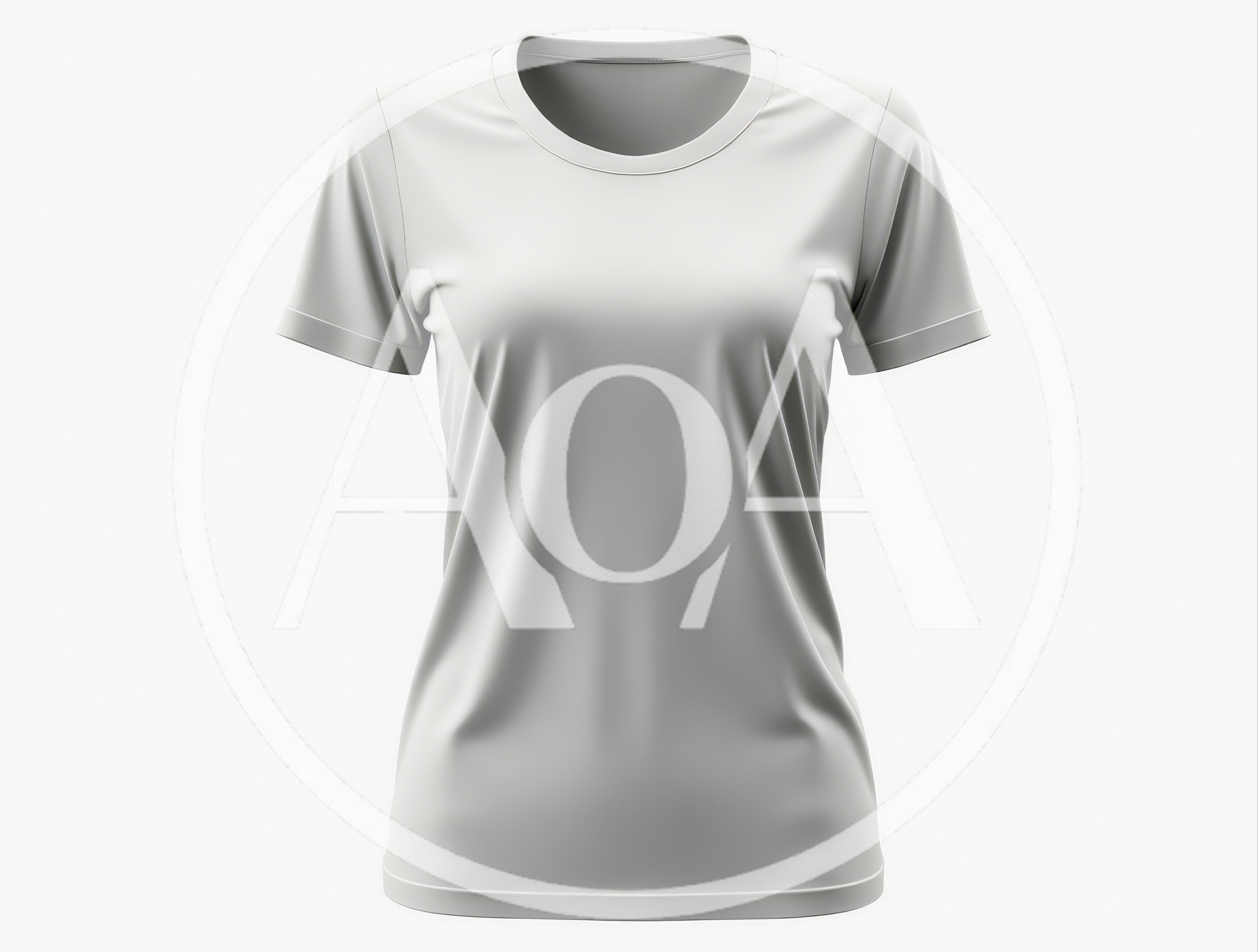 Blank Light Gray Women T-Shirt Mockup