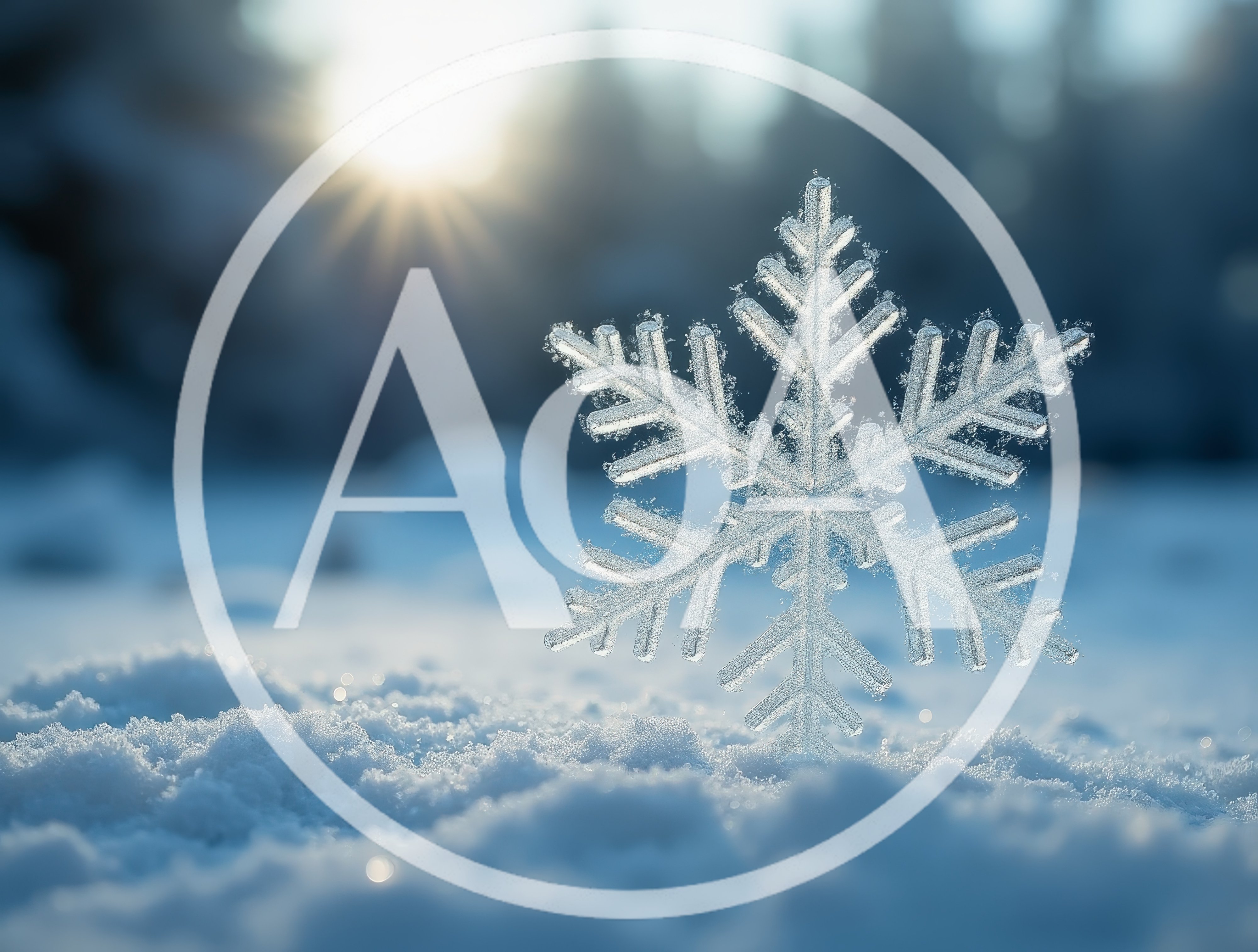 Single Intricate Snowflake Resting On Fresh Winter Snow