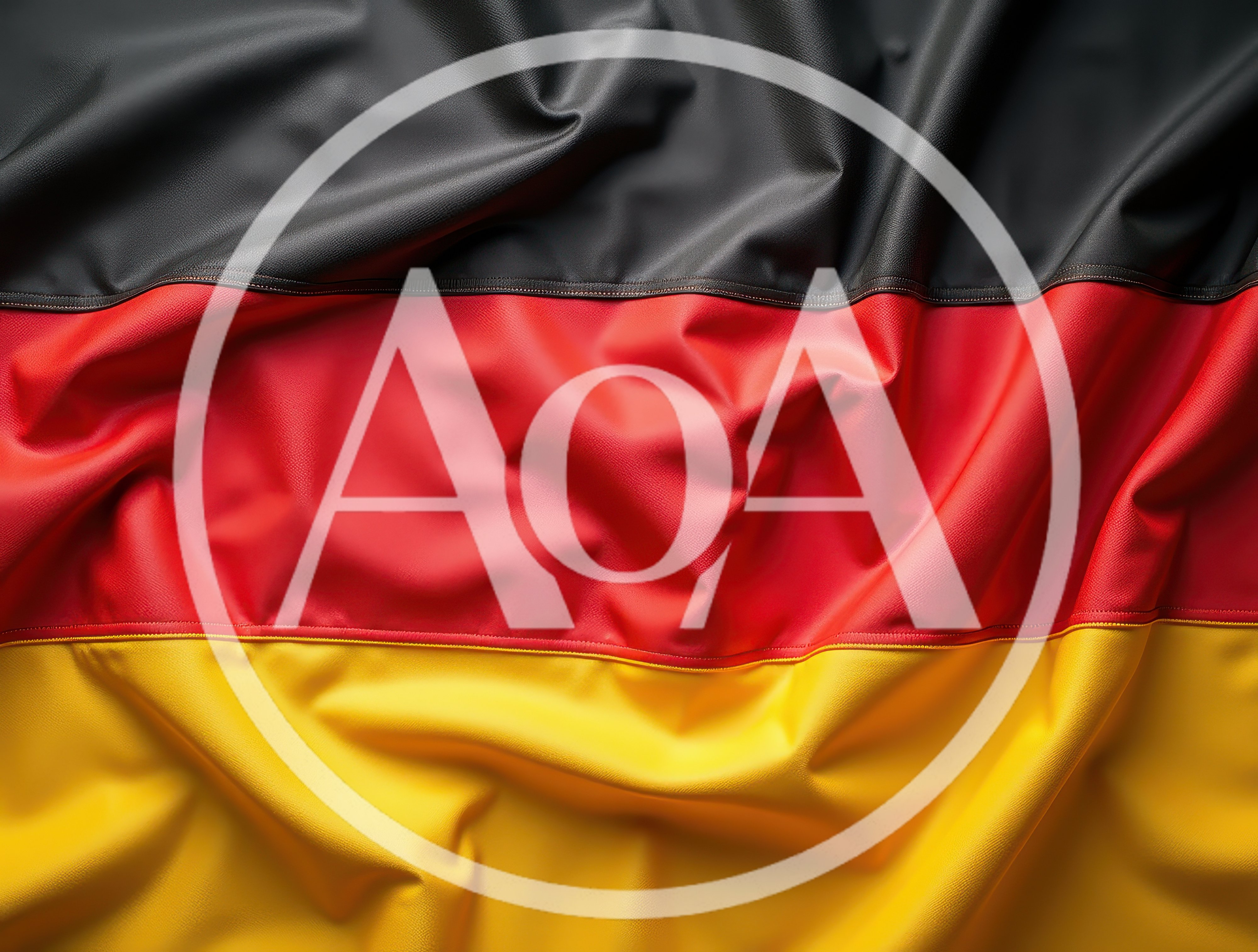 Waving German Flag With Fabric Texture