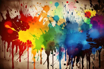 Abstract Watercolor Paint Splatter Background