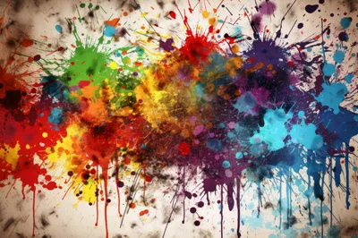 Abstract Colorful Paint Splatter Background