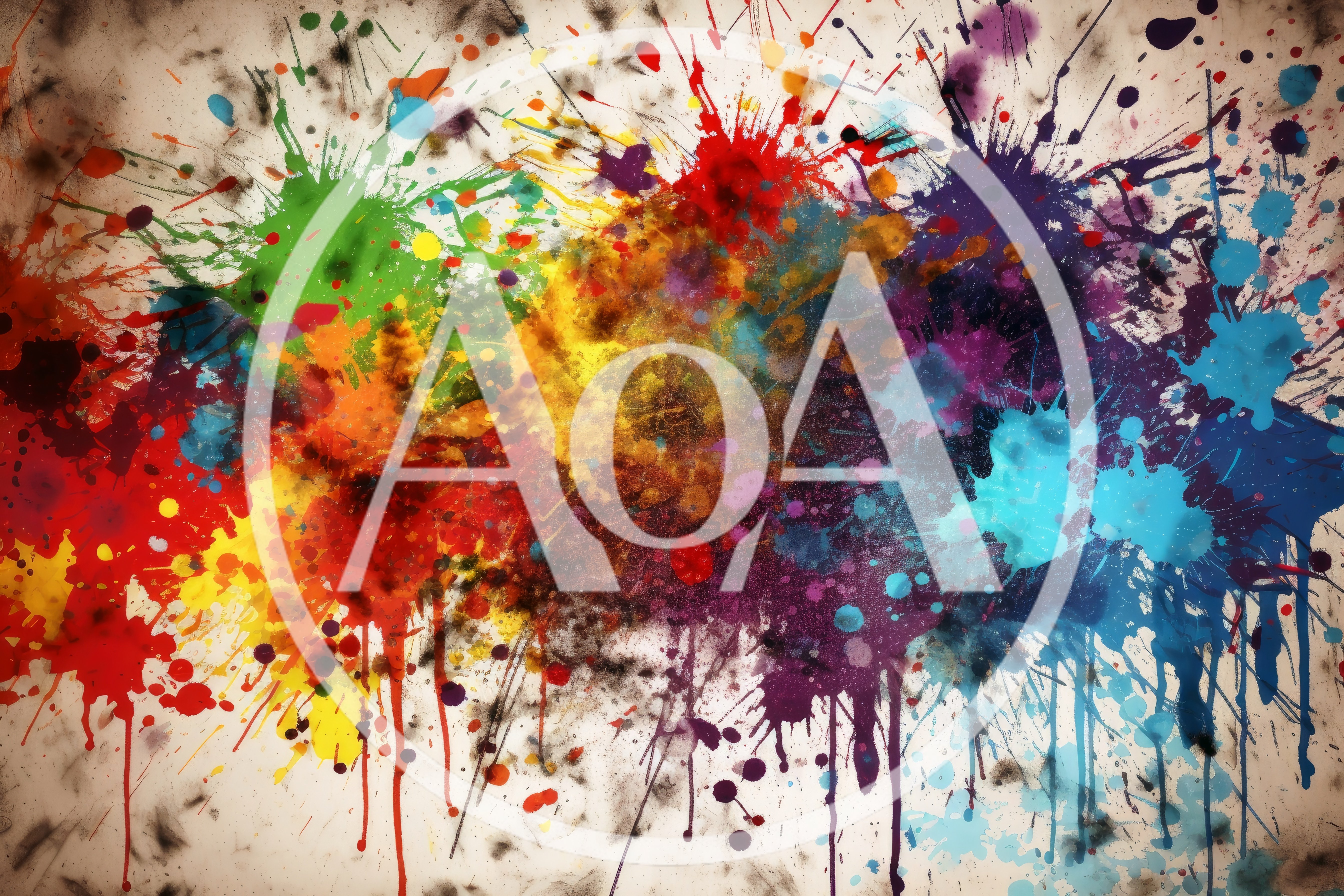 Abstract Colorful Paint Splatter Background