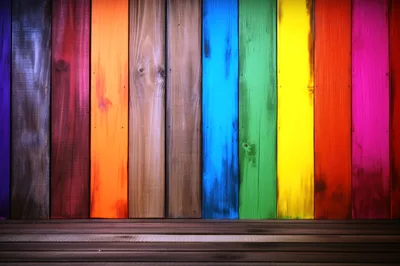 Vertical Multi Colored Wooden Planks Background