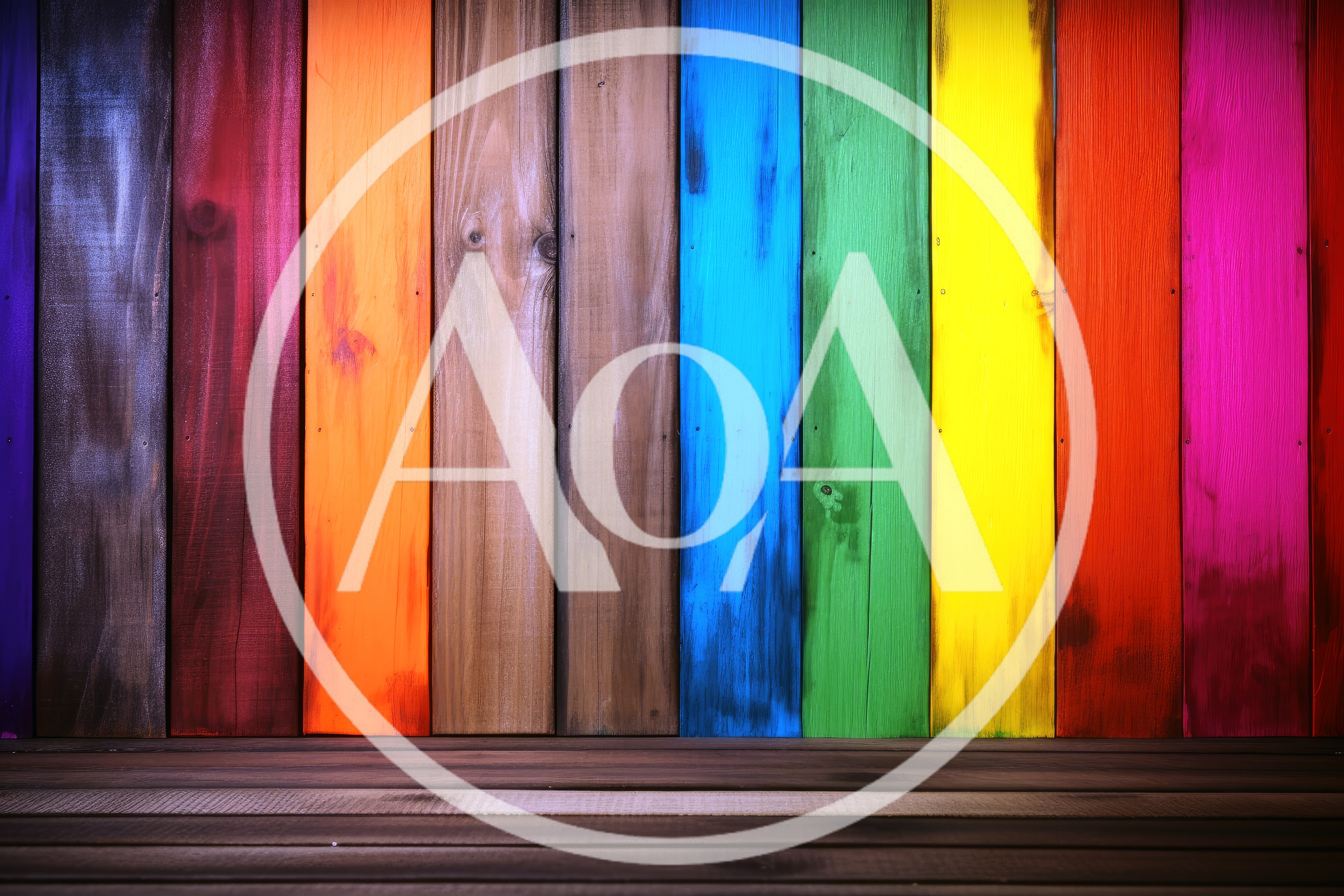 Vertical Multi Colored Wooden Planks Background