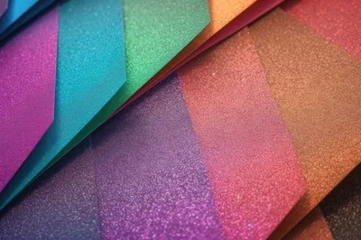 Abstract Background Of Colorful Glittering Paper Sheets
