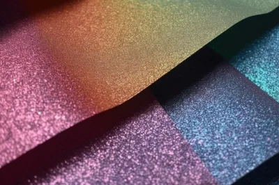 Abstract Background of Layered Glittering Colorful Paper