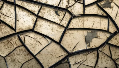 Close Up Of Cracked Dry Earth Texture