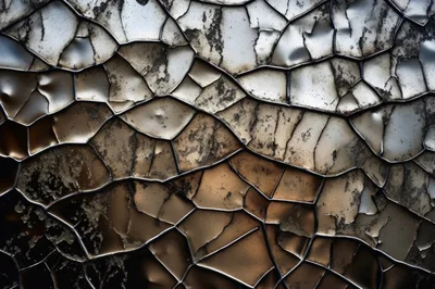 Abstract Cracked Metallic Surface Texture