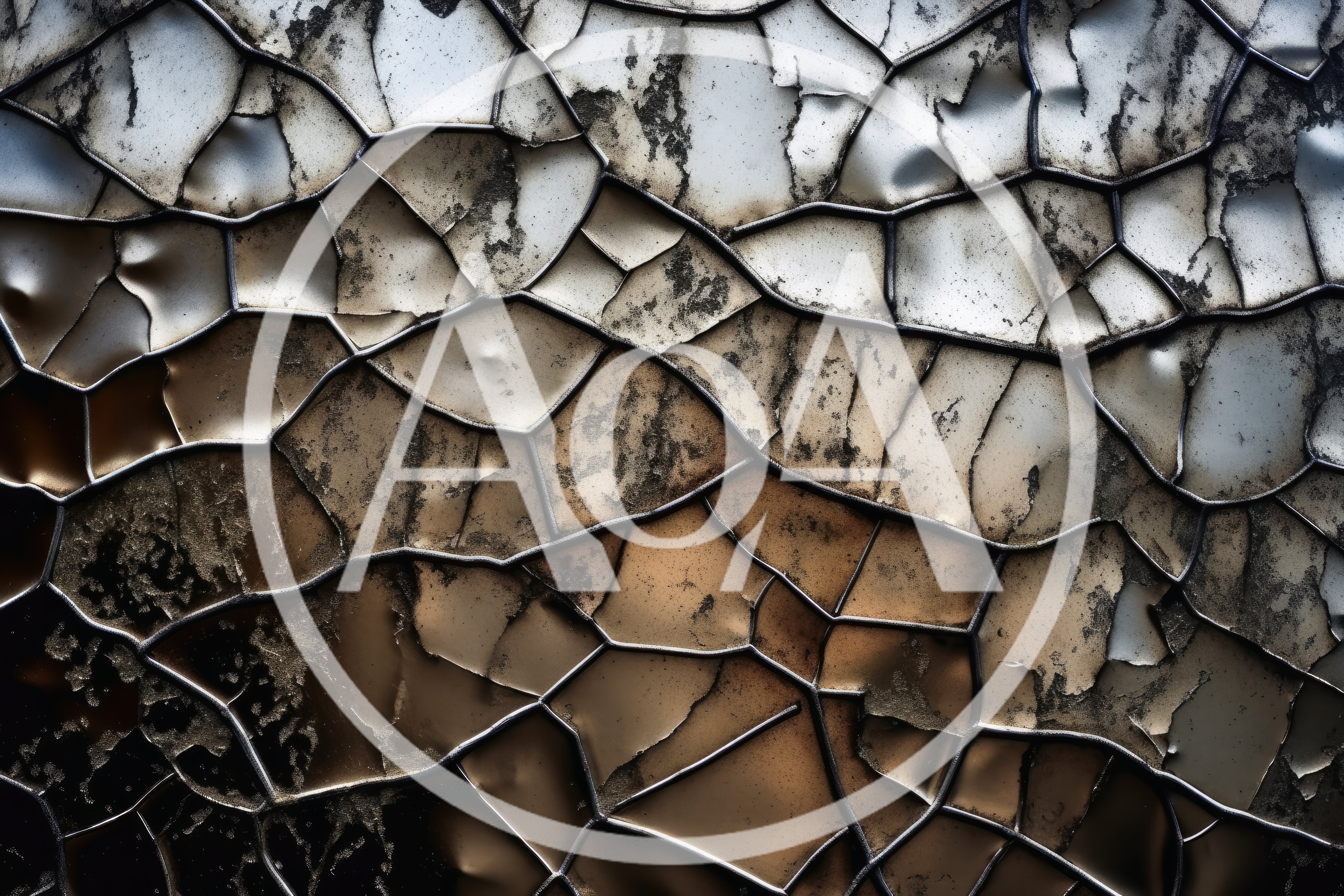 Abstract Cracked Metallic Surface Texture