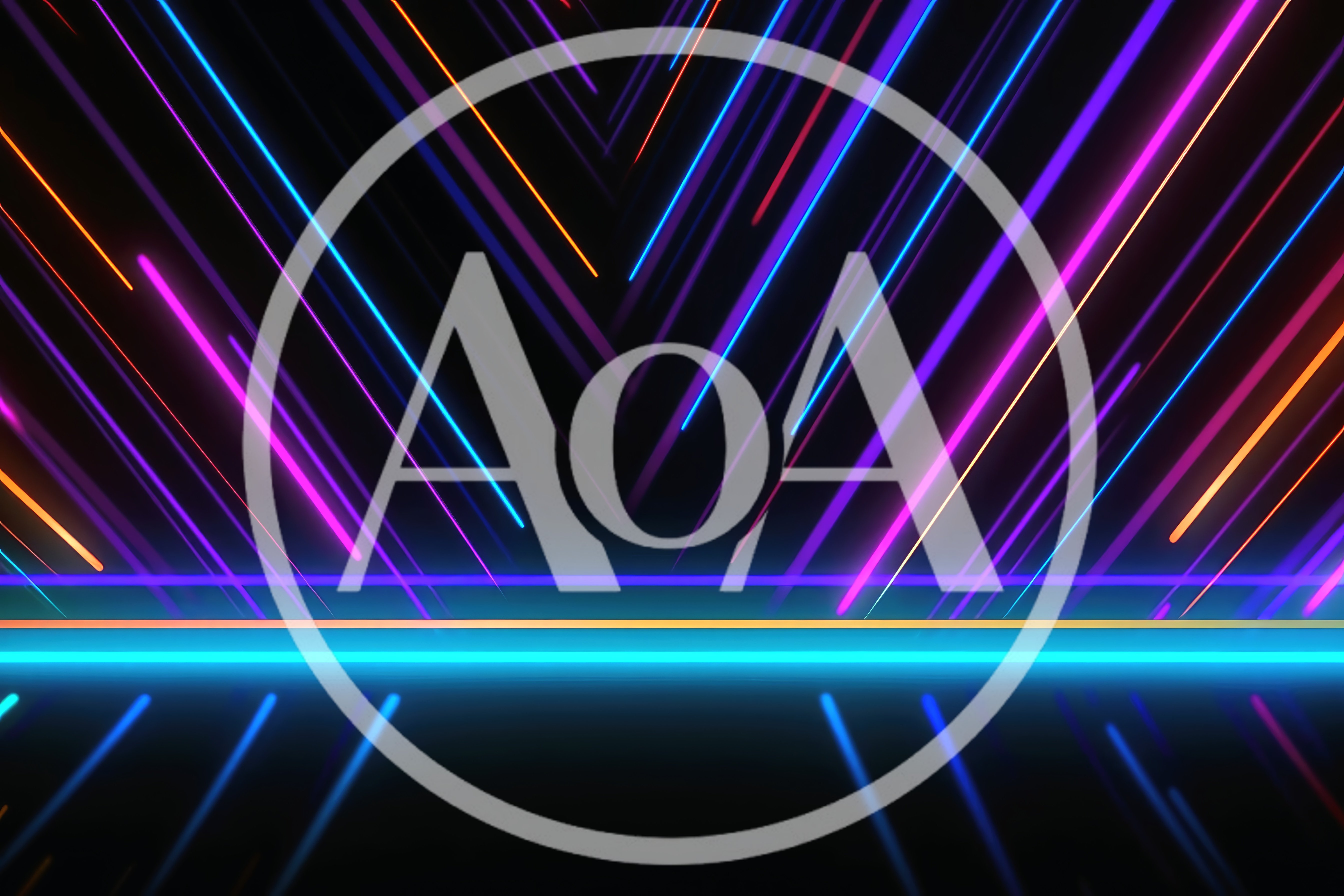 Abstract Neon Light Streaks Background