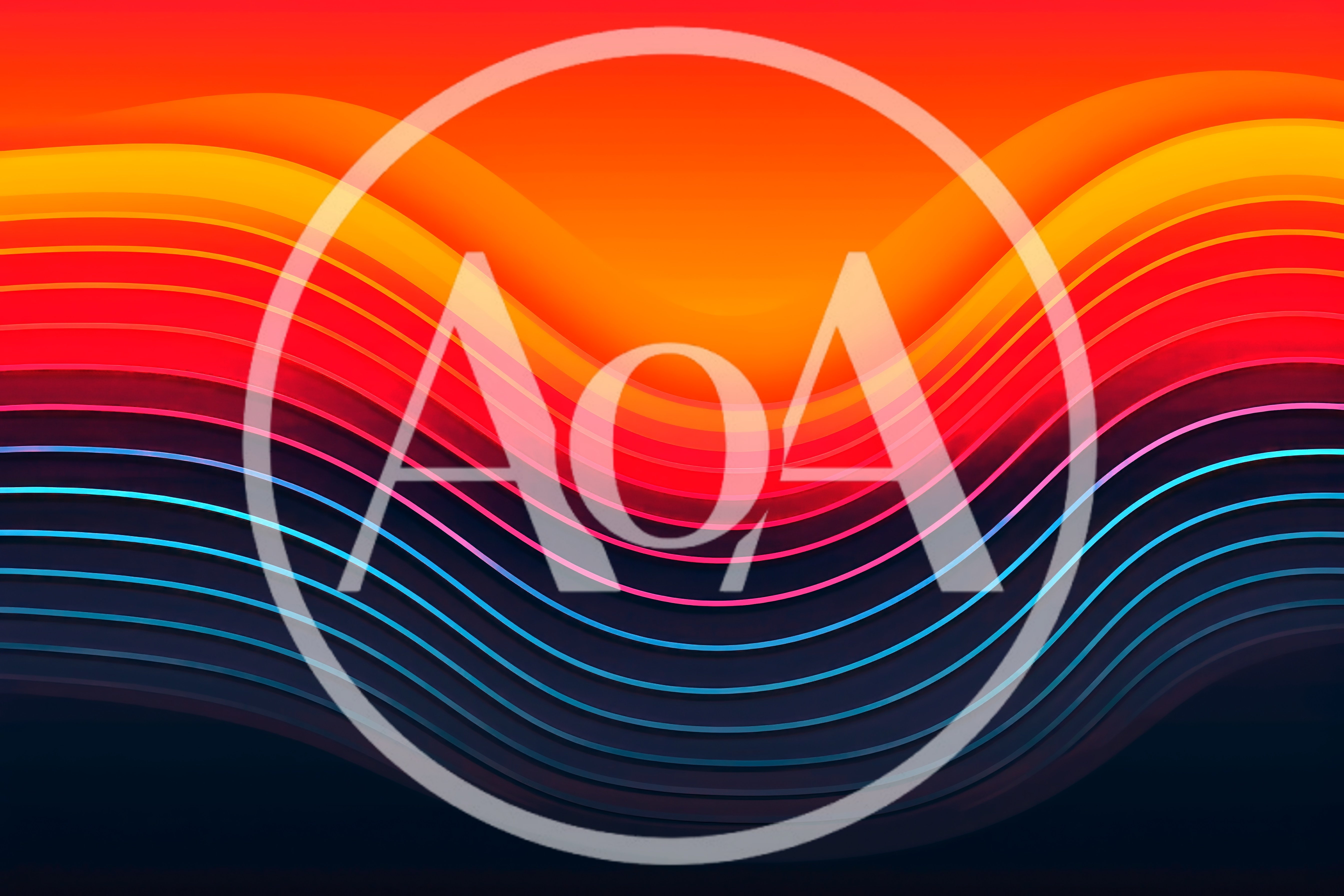 Abstract Background With Wavy Neon Lines