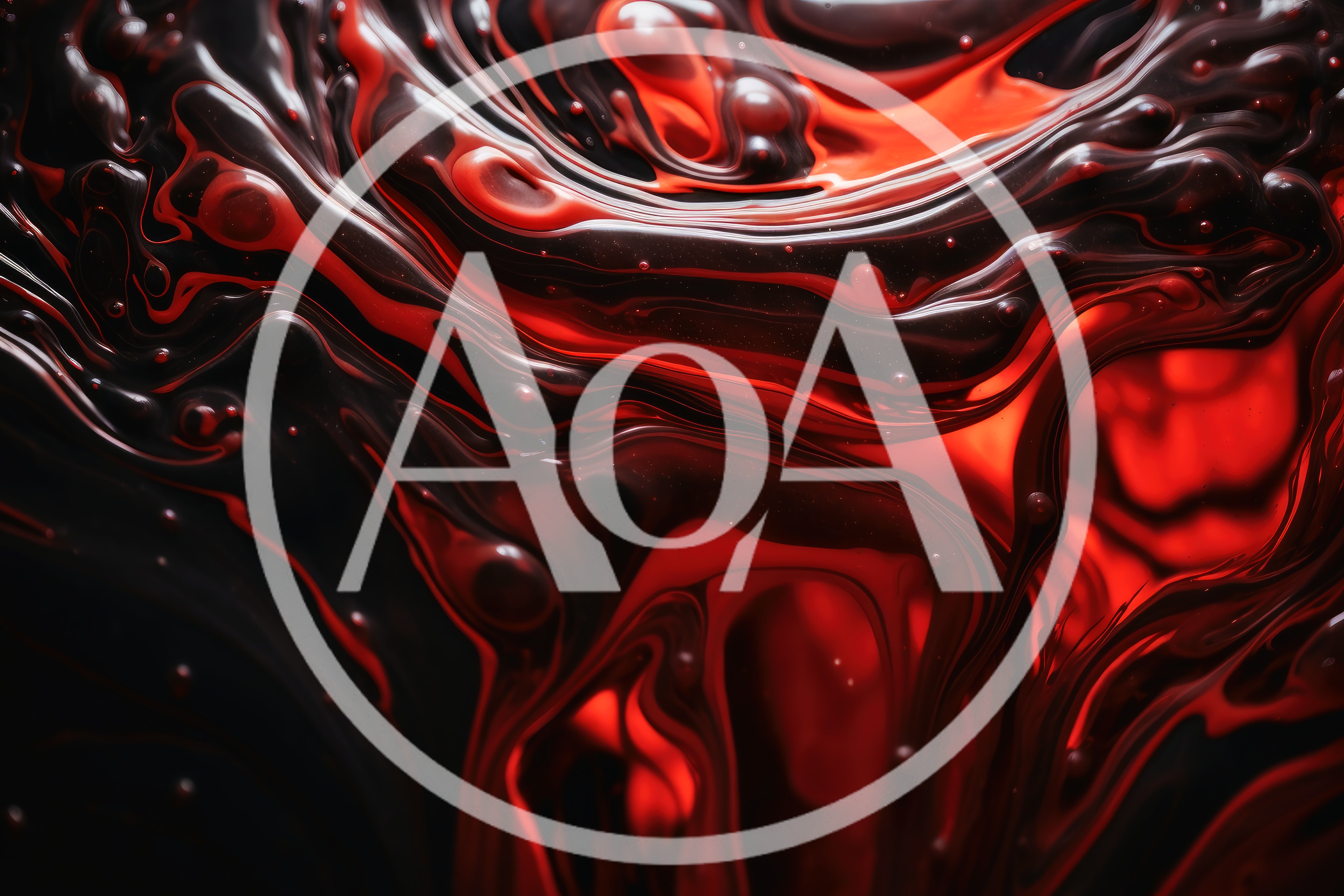 Abstract Red And Black Liquid Swirl Background
