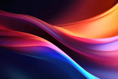 Abstract Fluid Waves With Vibrant Gradient Colors