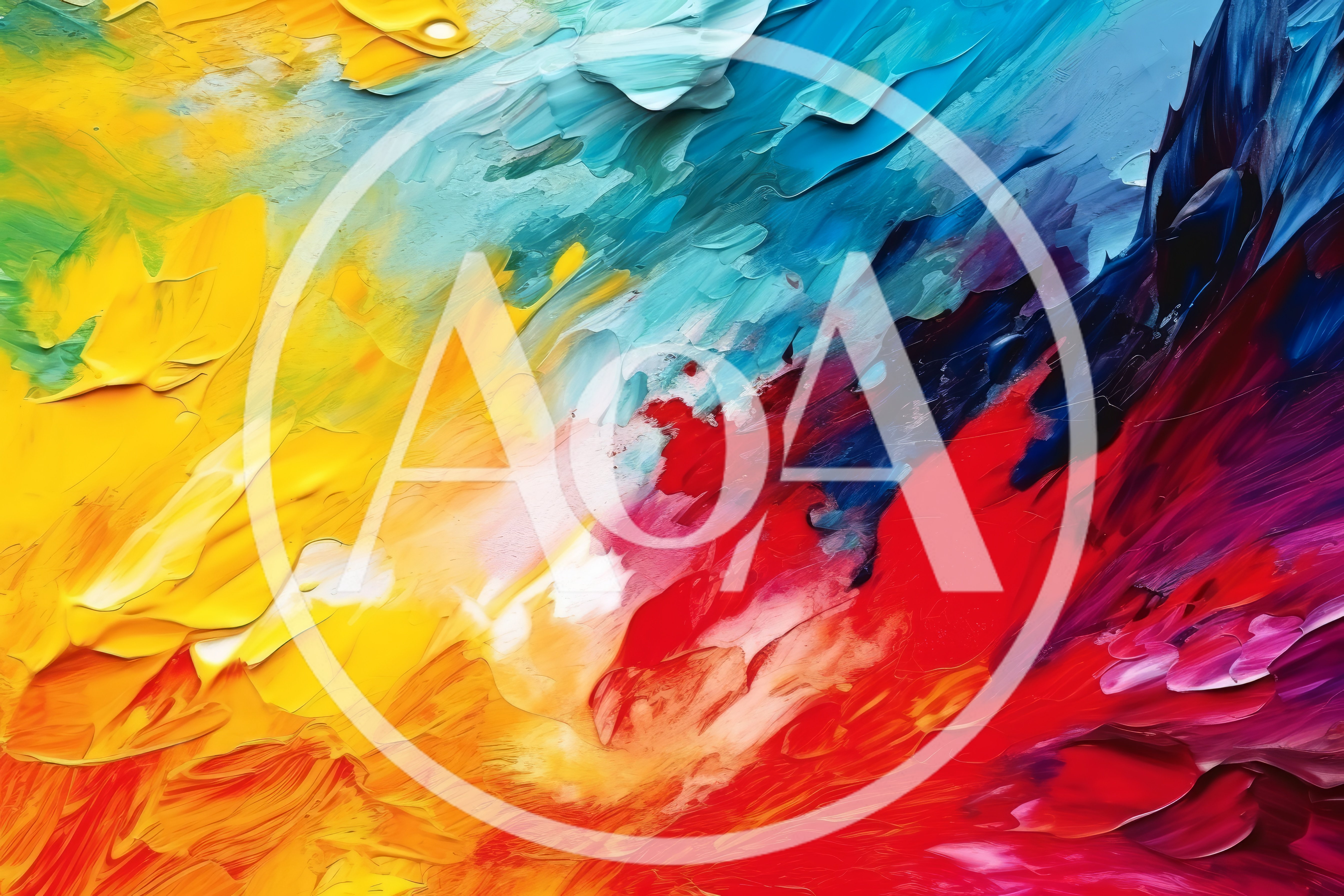 Abstract Oil Painting With Vibrant Colorful Brushstrokes