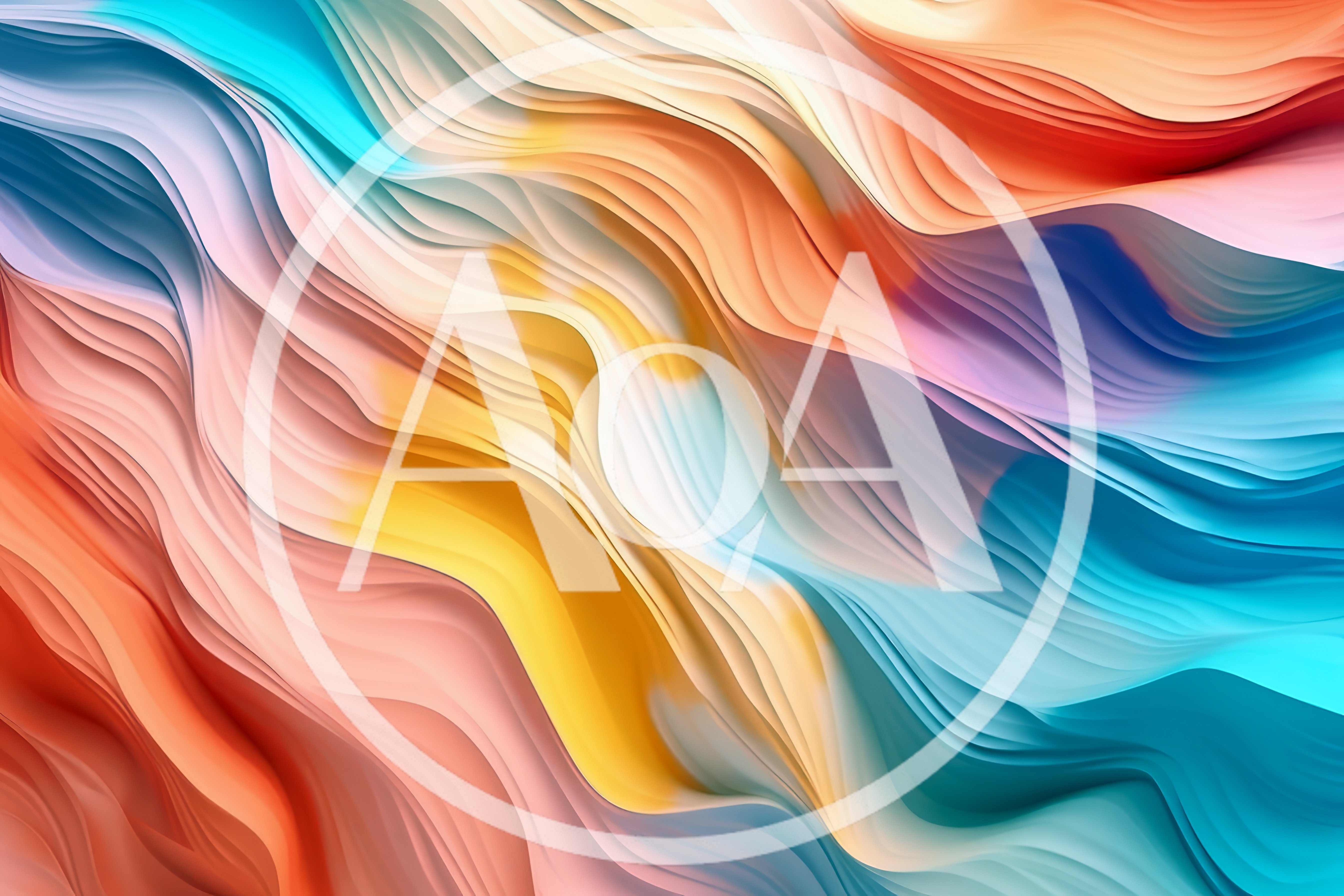 Abstract Flowing Waves Of Vibrant Colorful Liquid Layers