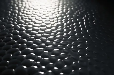 Abstract Dark Hexagonal Pattern With Glossy Surface Texture