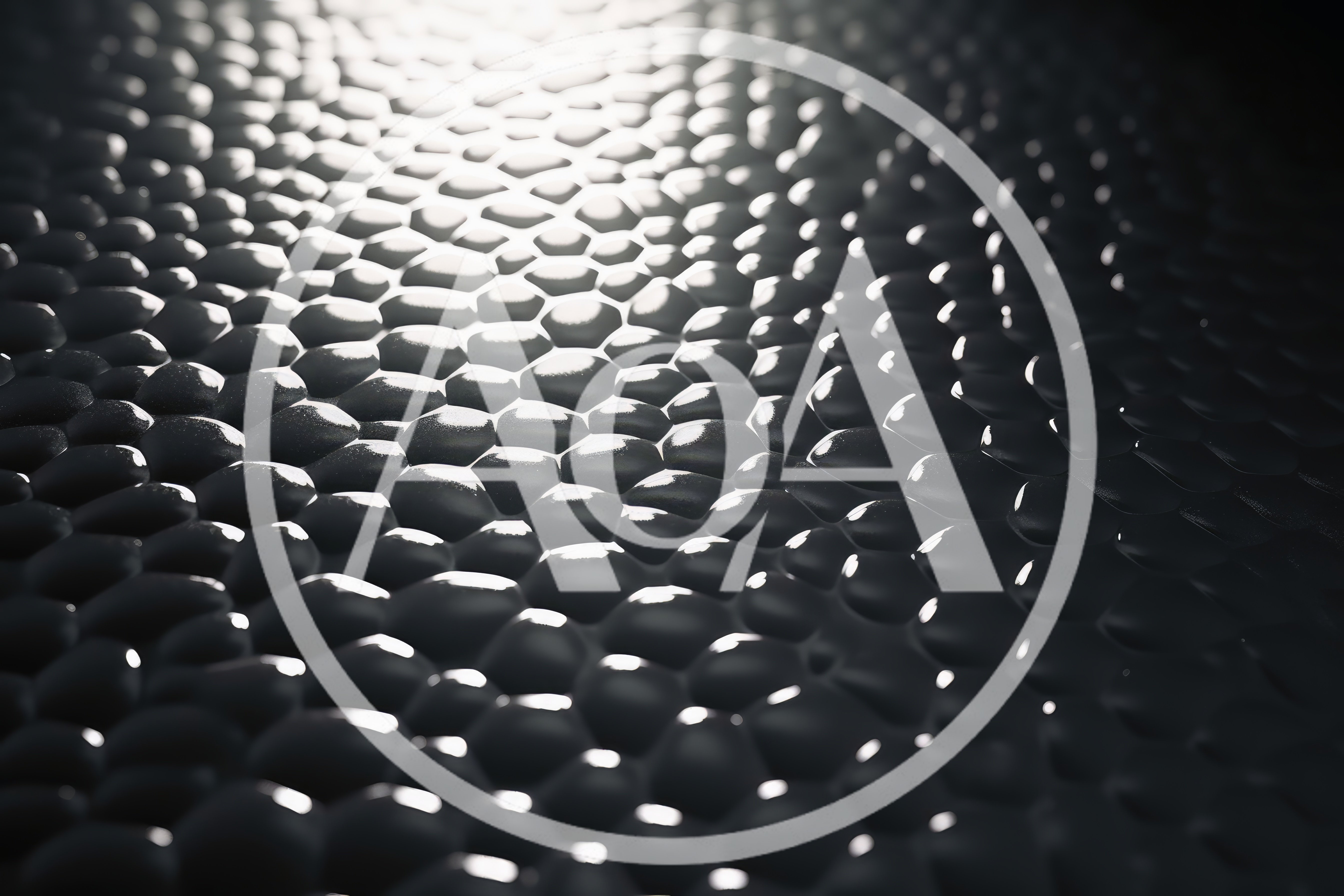 Abstract Dark Hexagonal Pattern With Glossy Surface Texture