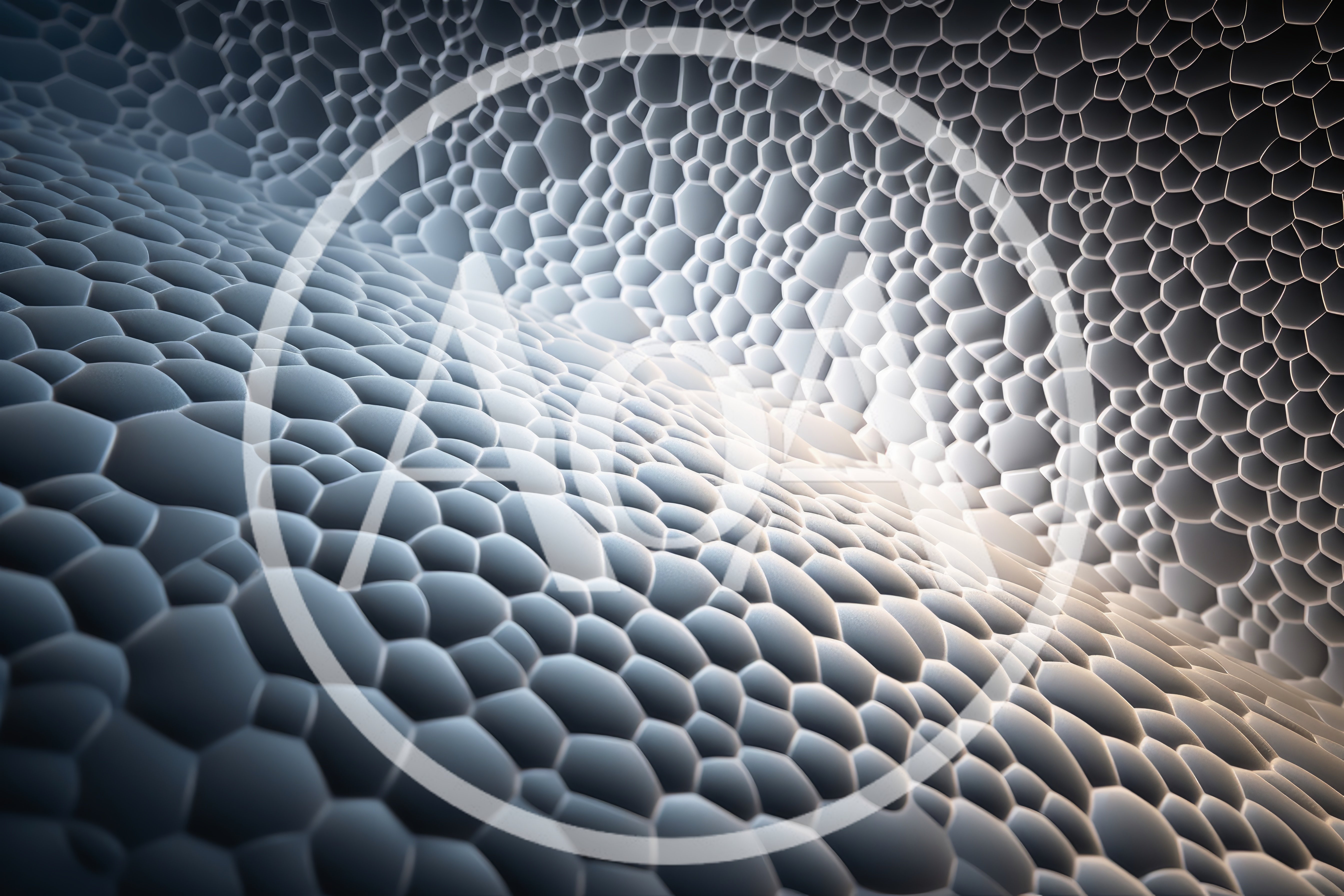 Abstract 3D Cellular Structure With Soft Lighting