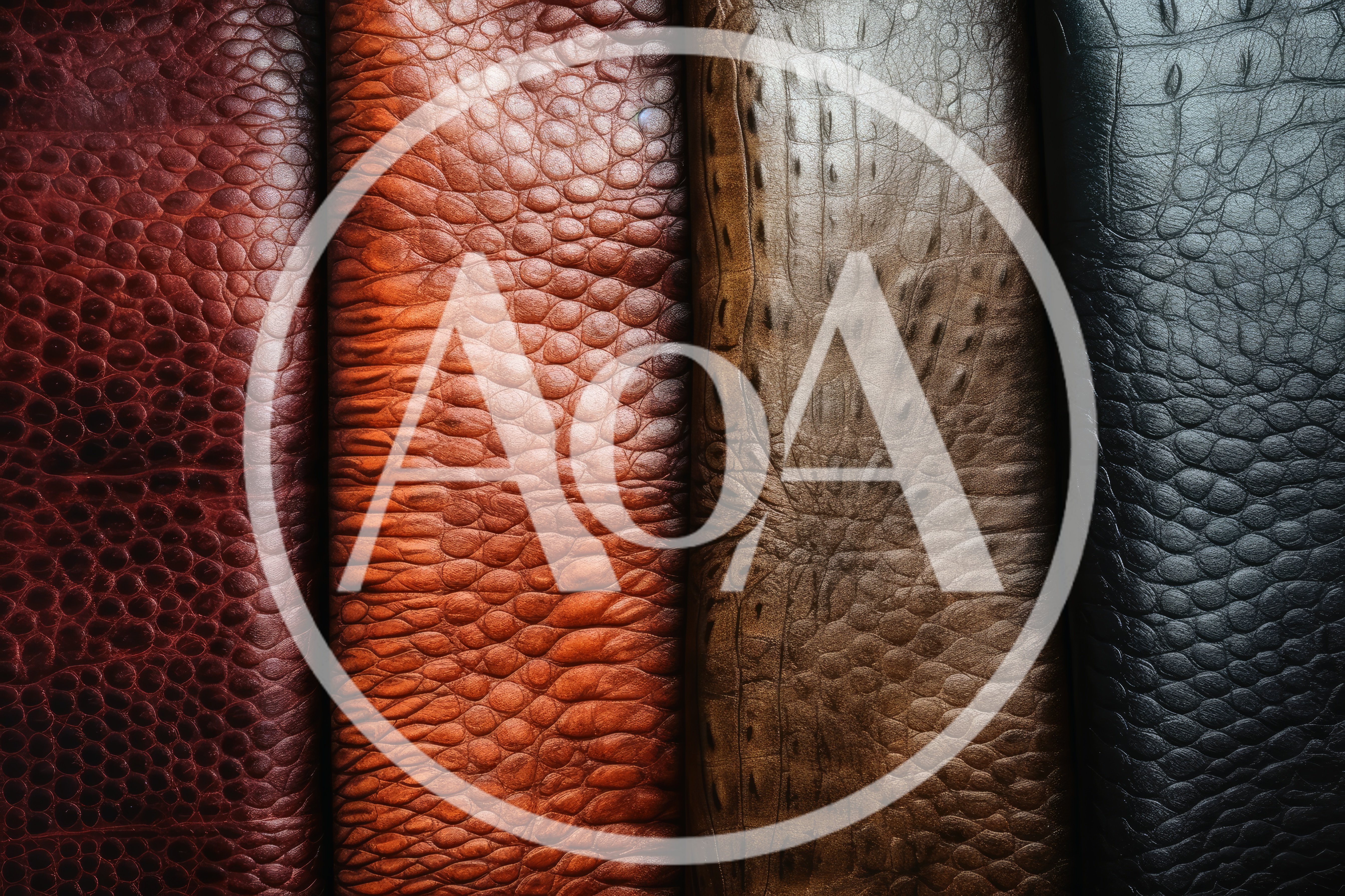Four Textured Leather Strips In Different Colors