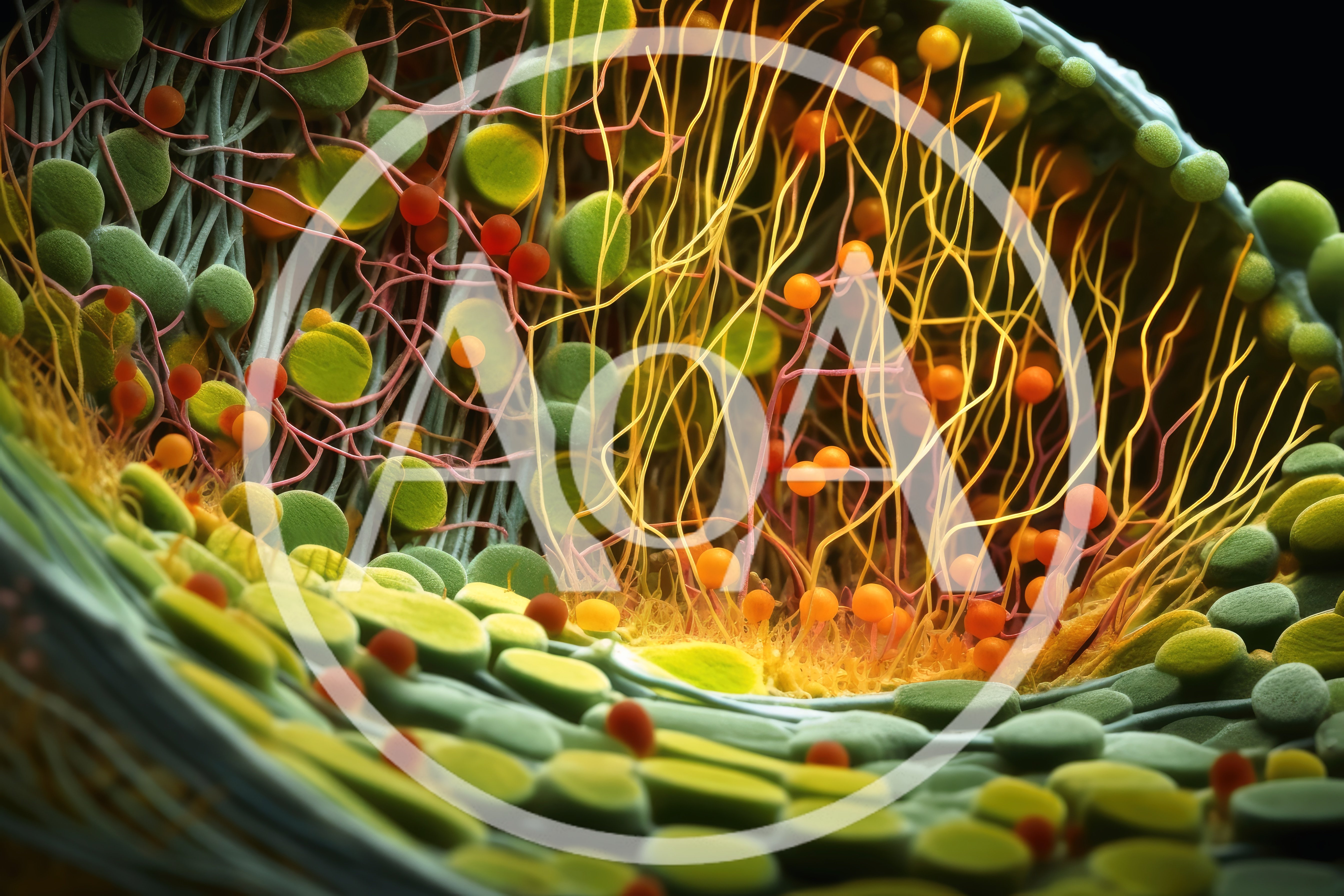 Microscopic View Of Biological Cellular Structures