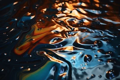 Abstract Iridescent Oil Slick Surface Texture