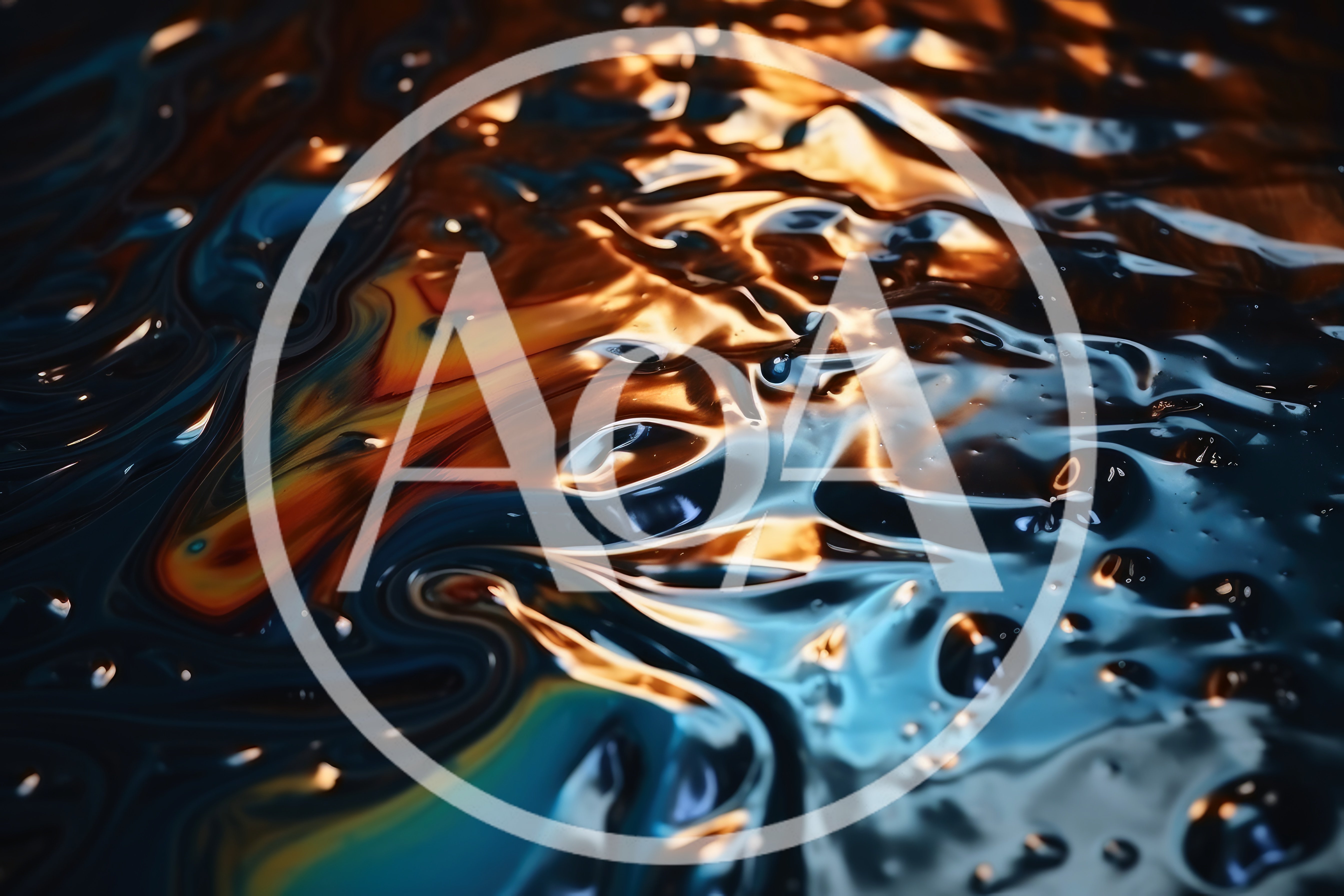 Abstract Iridescent Oil Slick Surface Texture
