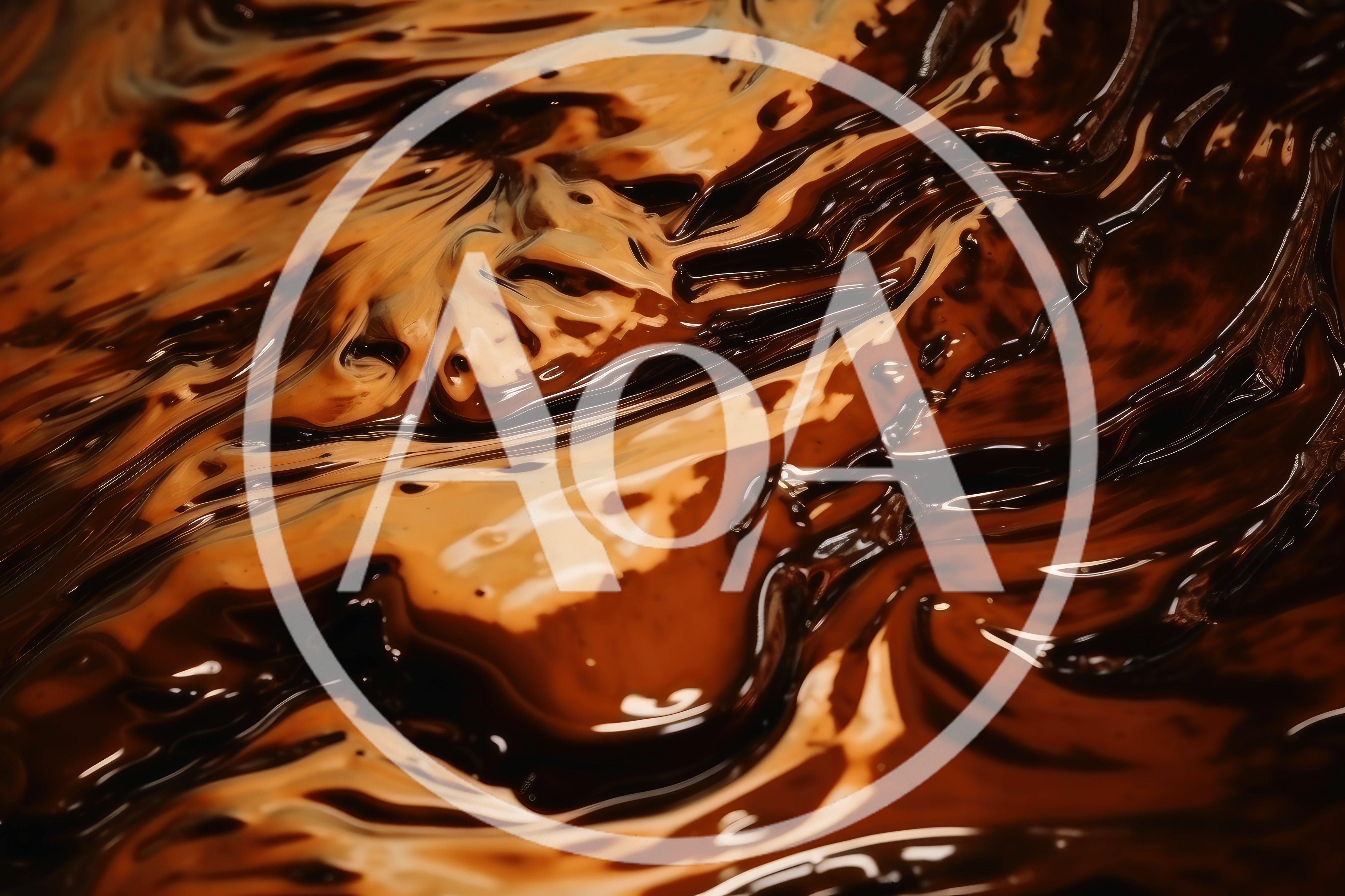 Swirling Liquid Chocolate and Caramel Texture