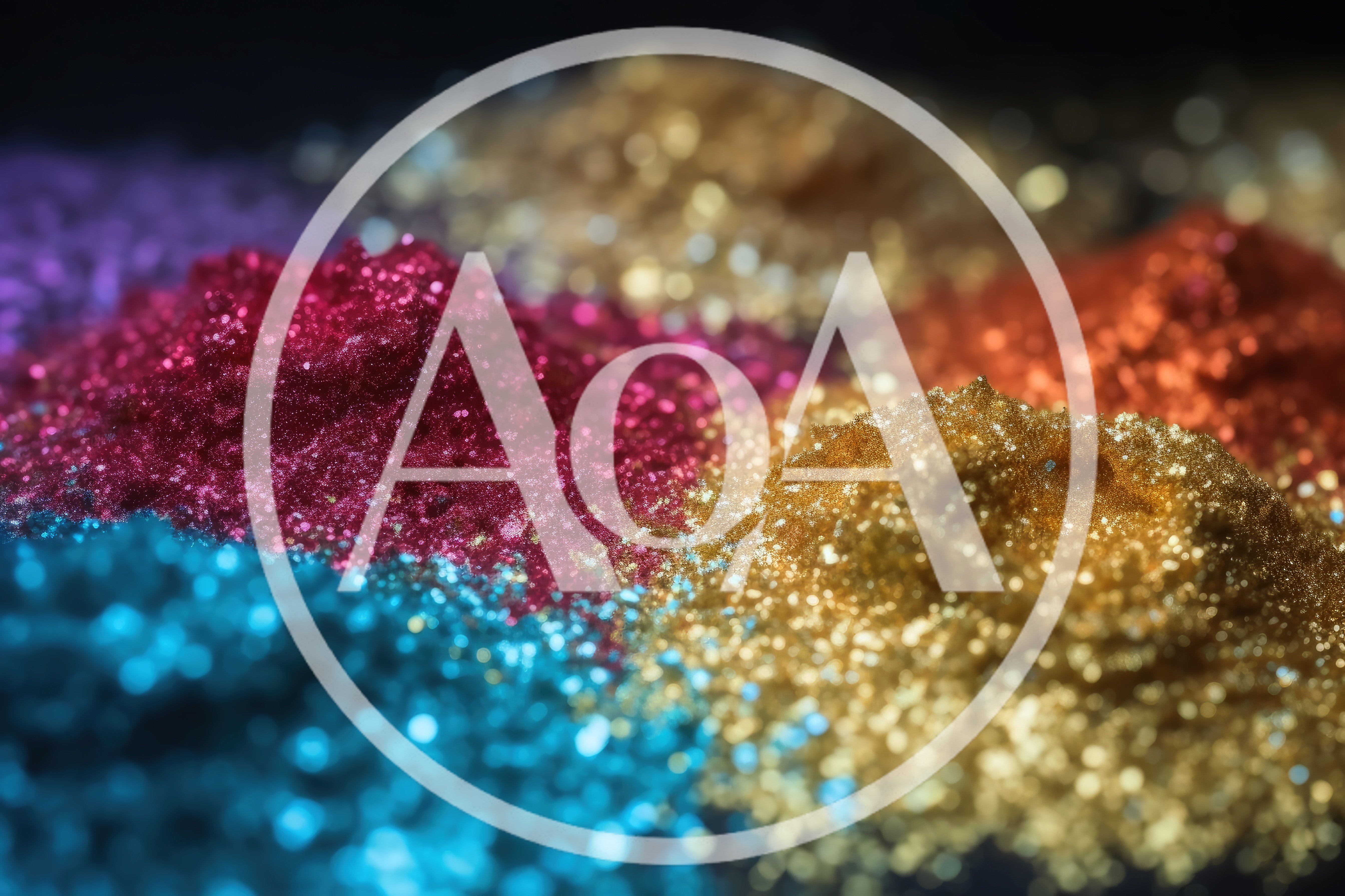 Macro View Of Colorful Glitter Powder Piles