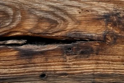 Close Up Of Weathered Wooden Log Texture