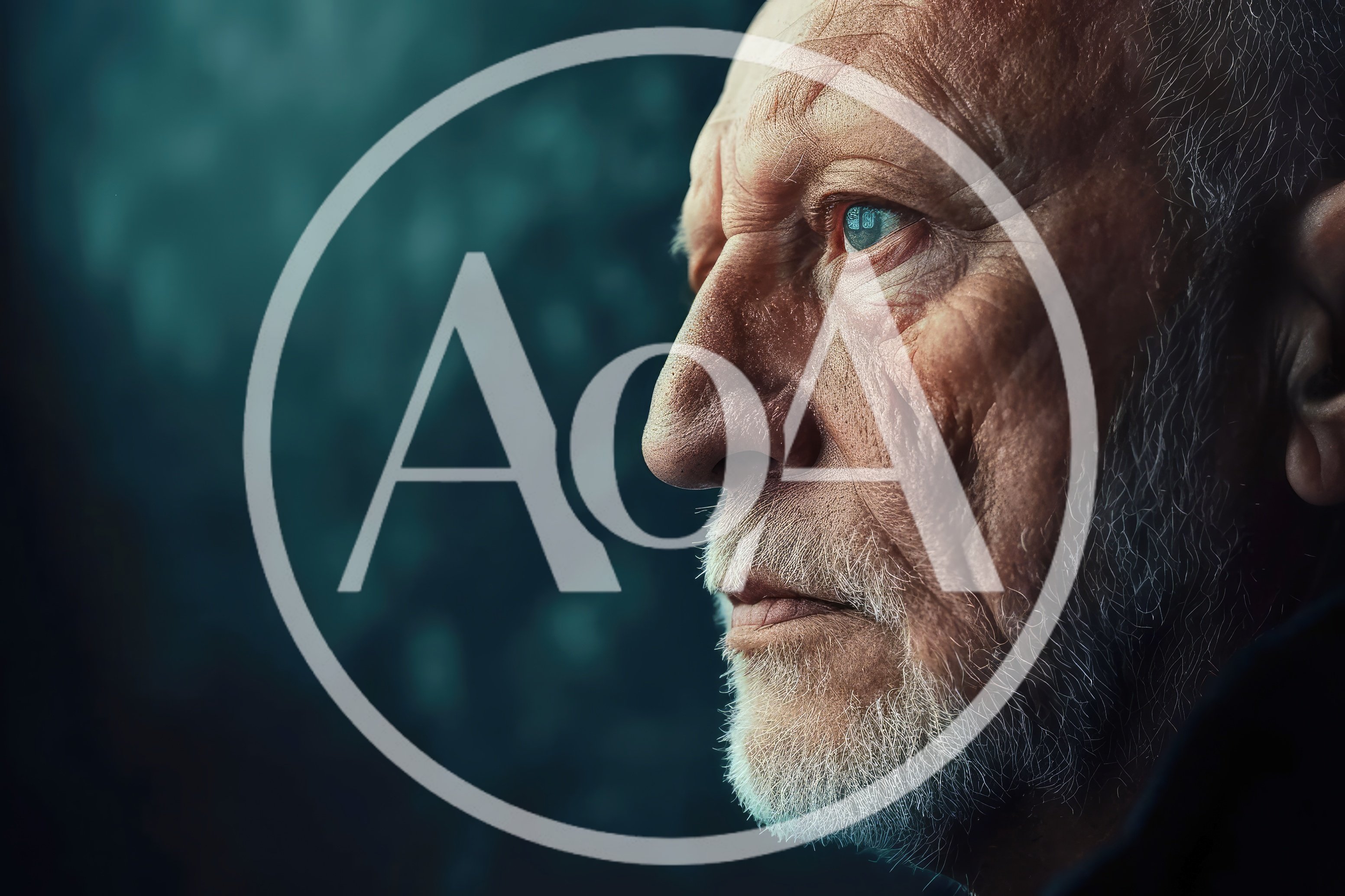 Profile Portrait Of An Elderly Man With Deep Wrinkles