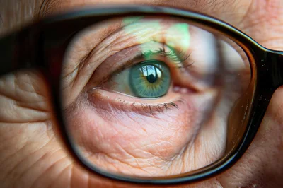 Extreme Close Up Of An Elderly Person Eye