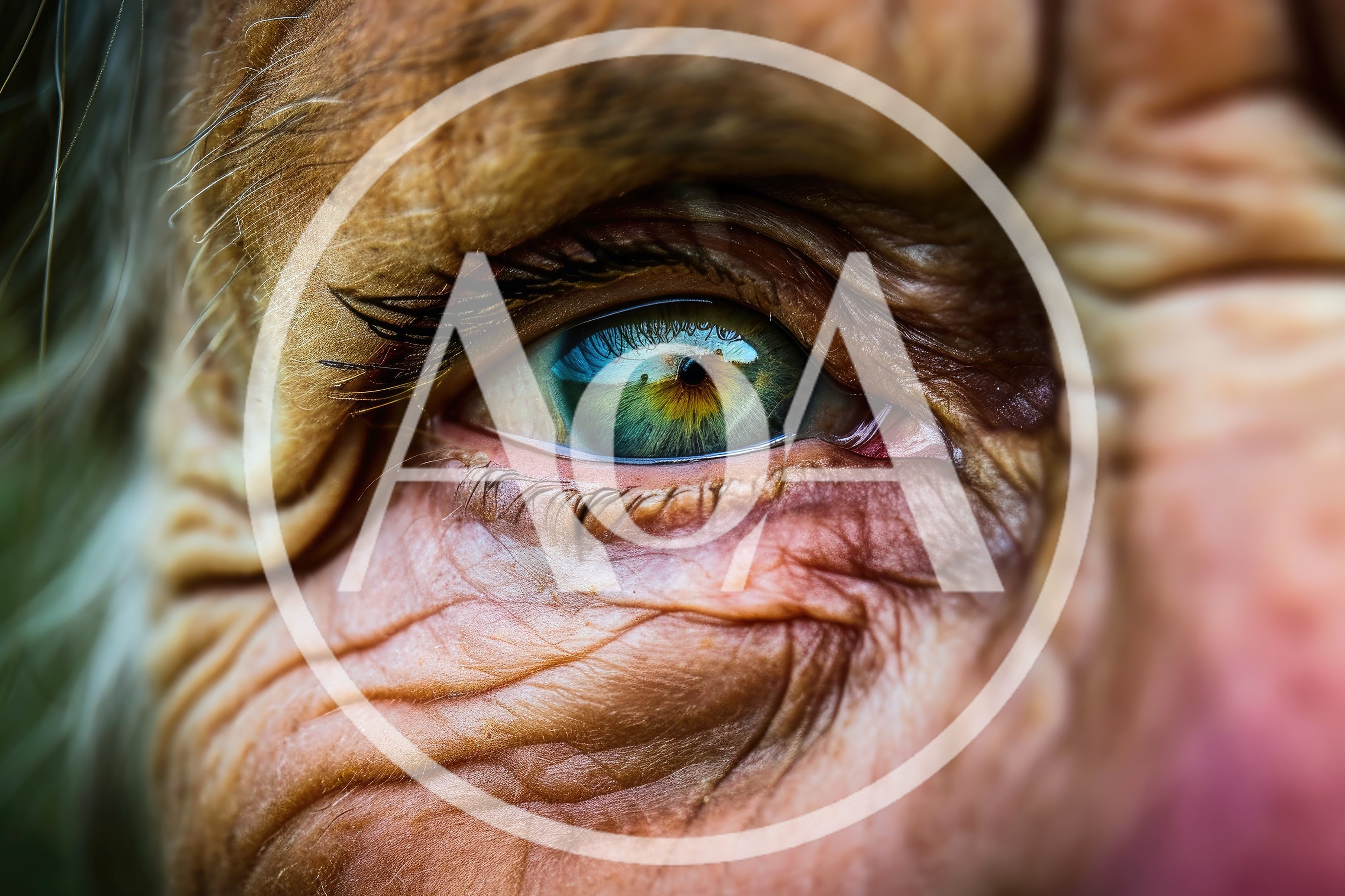 Extreme Close Up Of An Elderly Person Eye