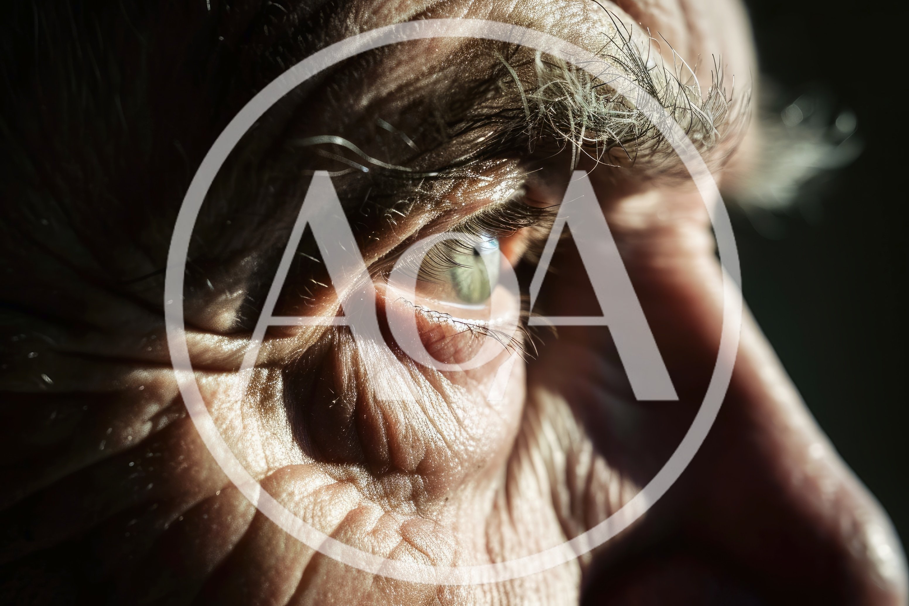 Extreme Close Up Of An Elderly Person Eye