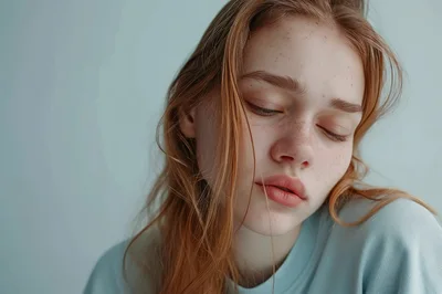 Portrait Of A Young Woman With Red Hair