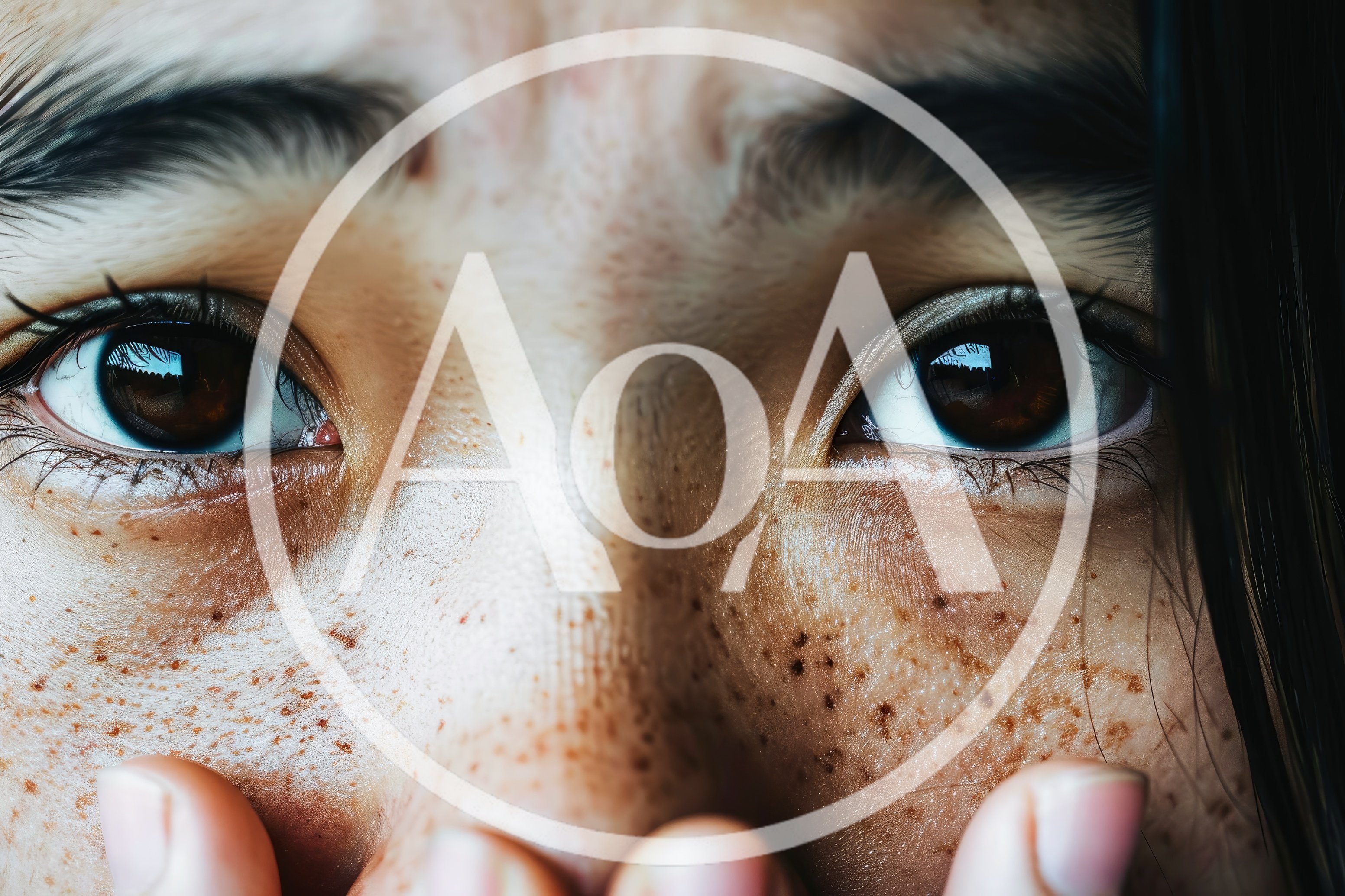 Close Up Portrait Of A Young Person With Freckles