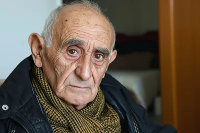 Portrait Of An Elderly Man With A Scarf