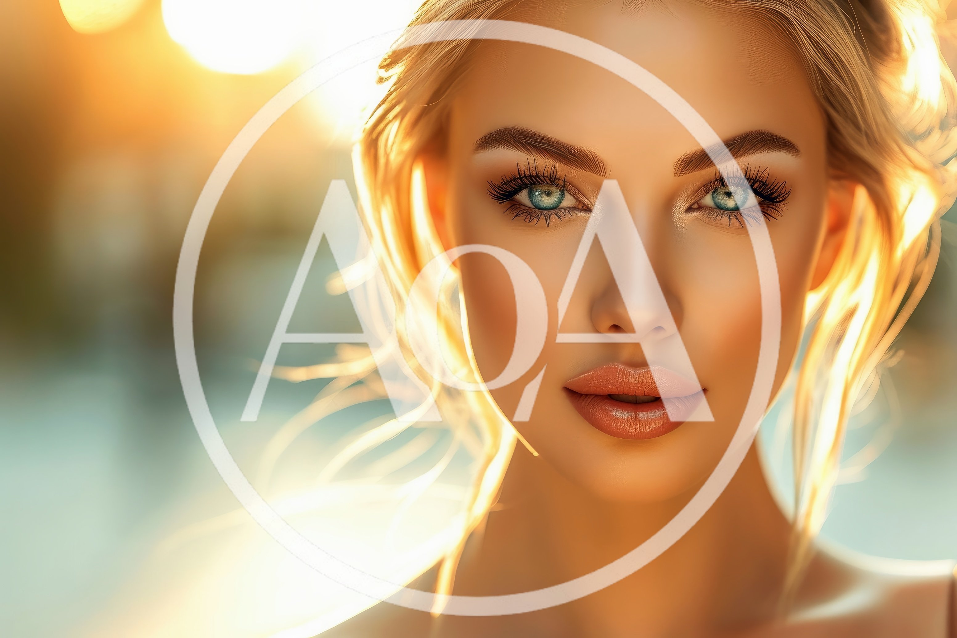 Portrait Of A Beautiful Woman With Golden Hour Lighting