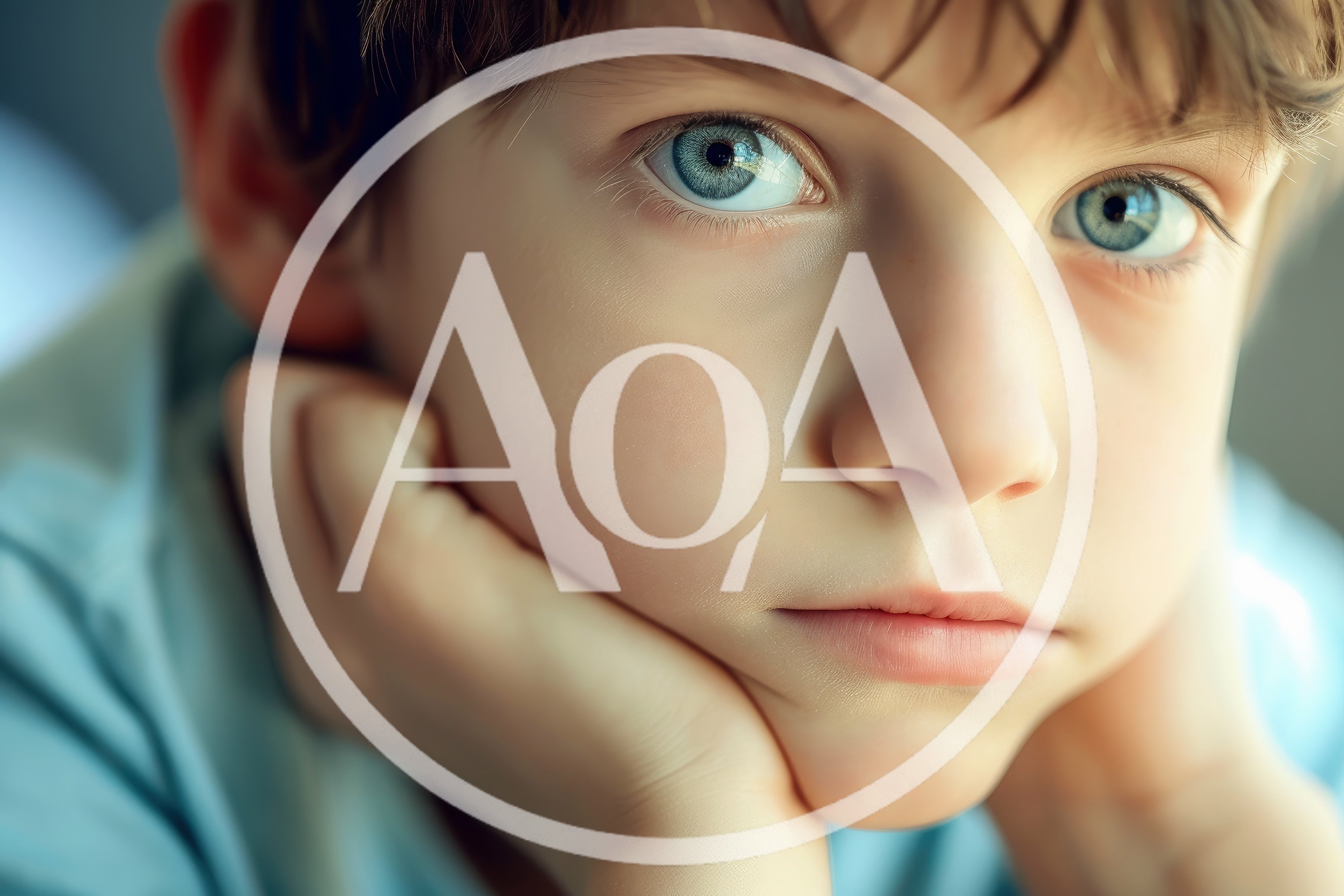 Close Up Portrait Of A Thoughtful Young Boy