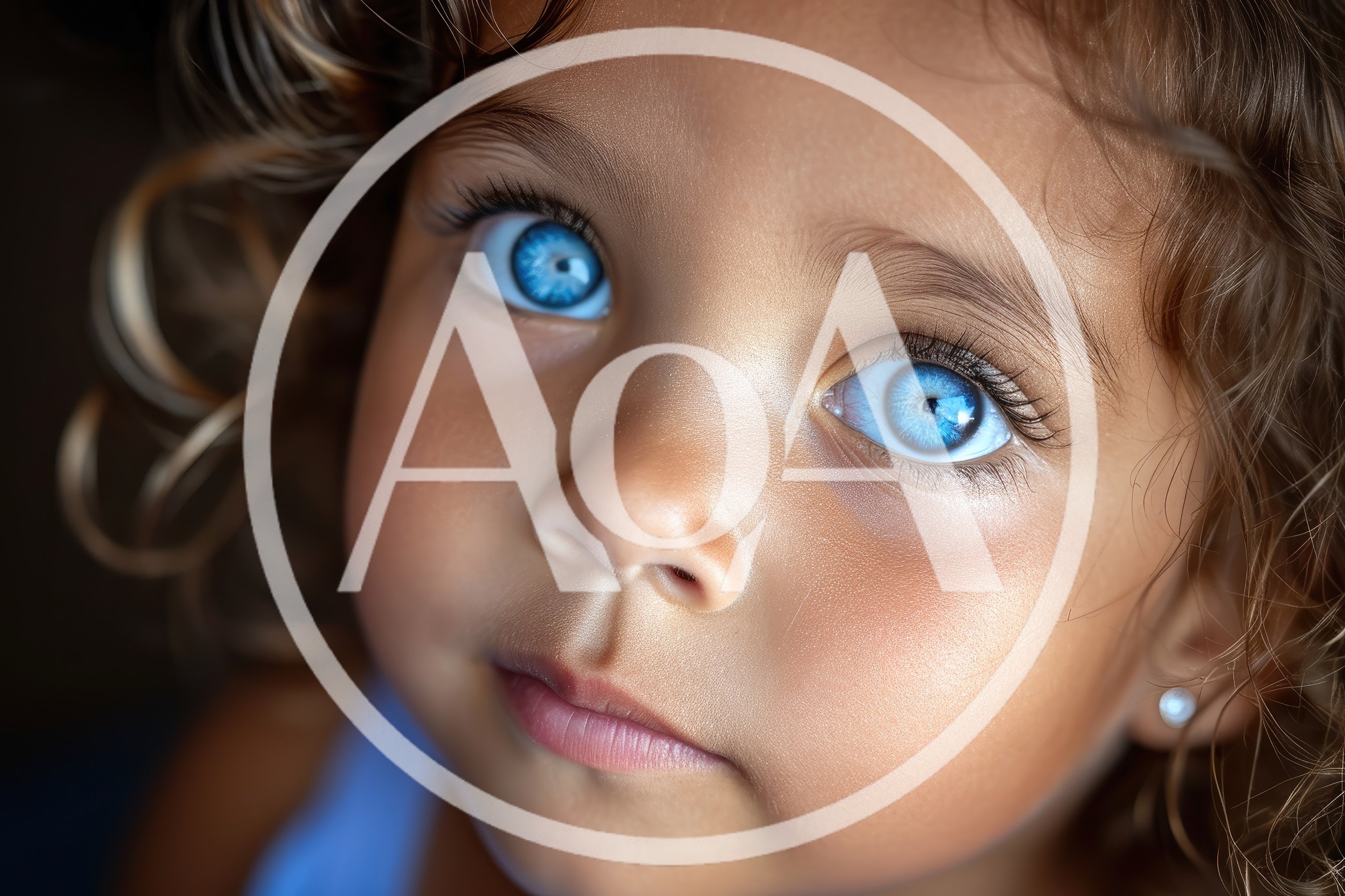 Close Up Portrait Of A Young Girl With Blue Eyes