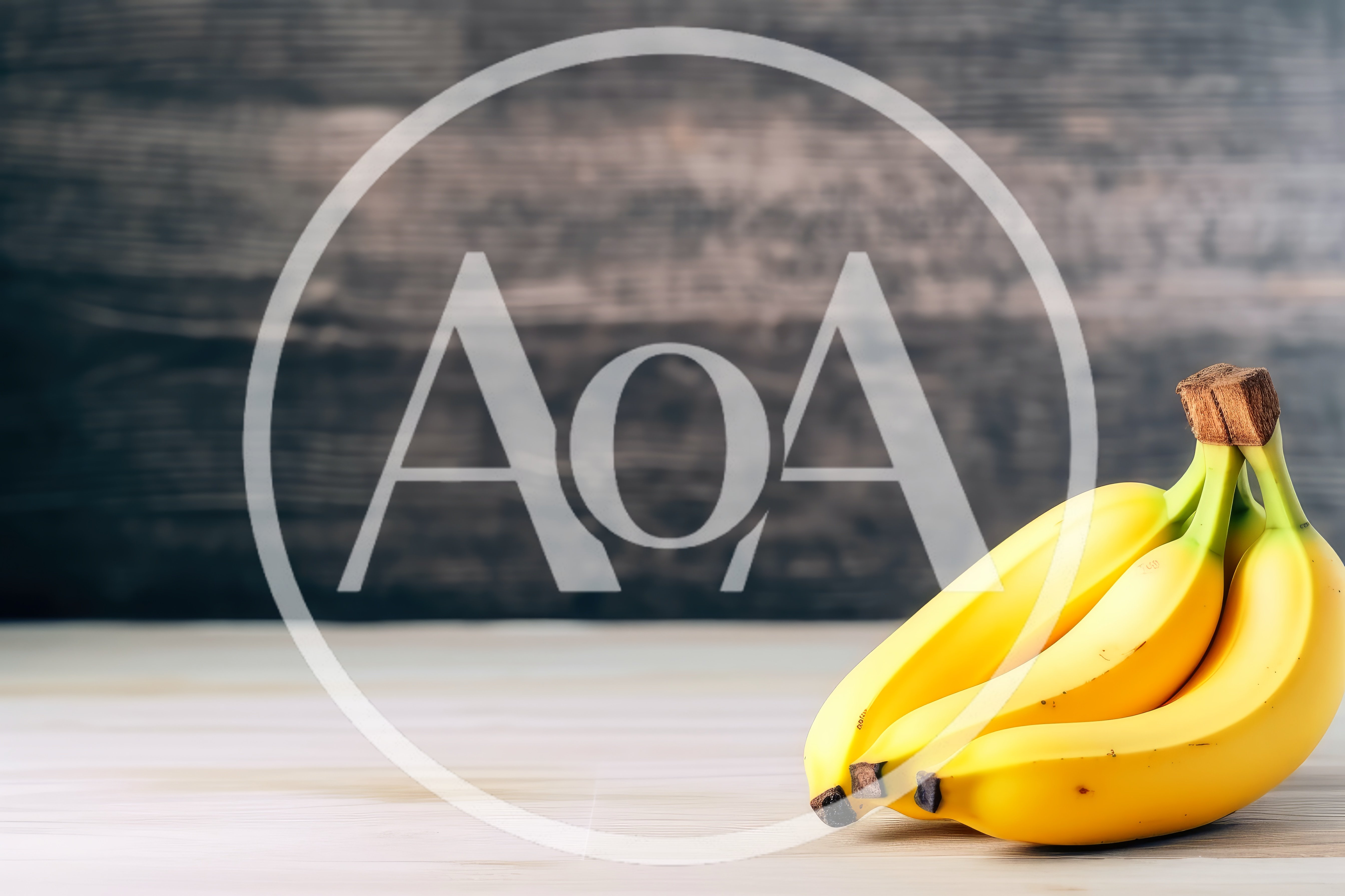 Fresh Yellow Bananas On A Wooden Table