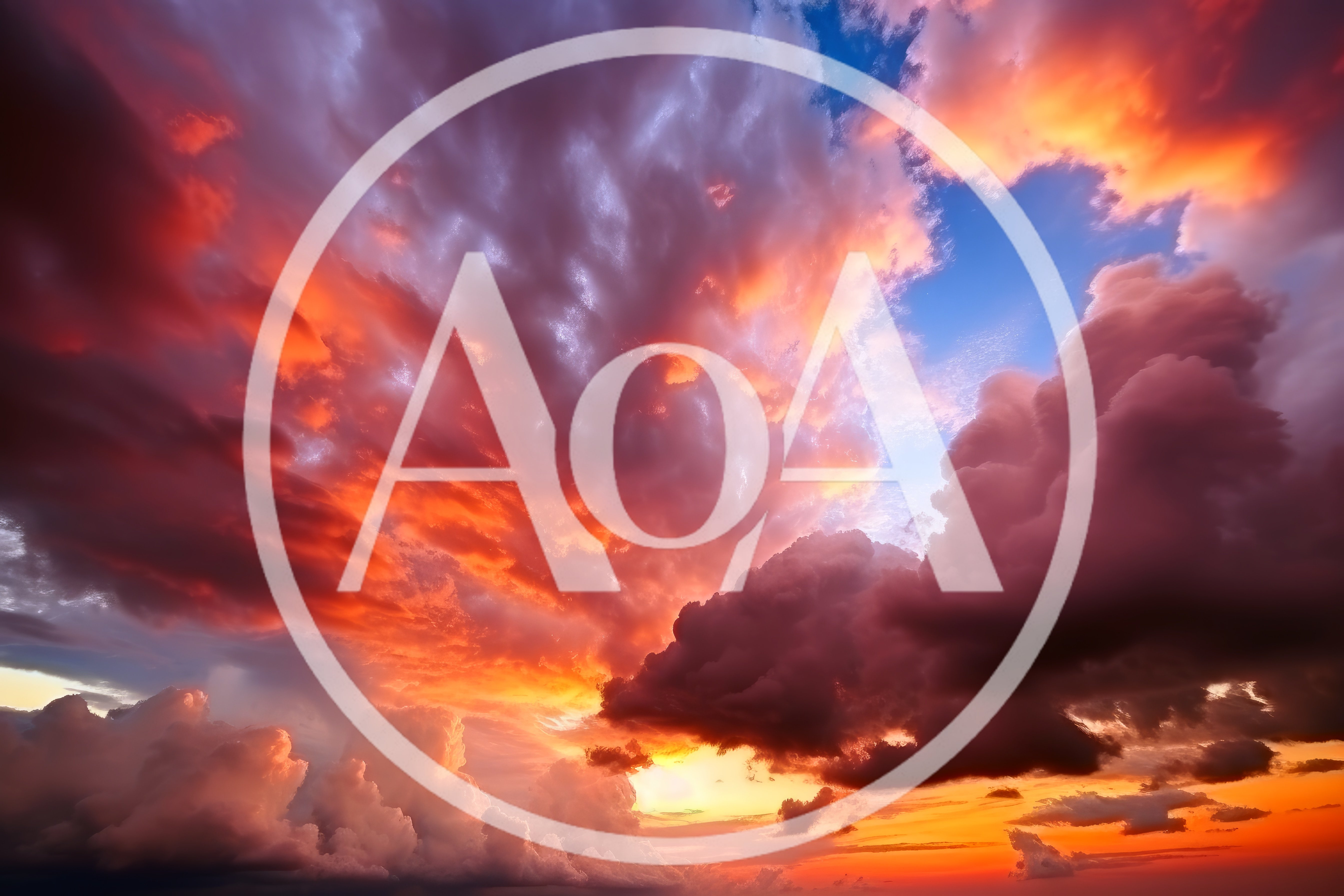 Dramatic Sunset Sky With Vibrant Orange And Purple Clouds