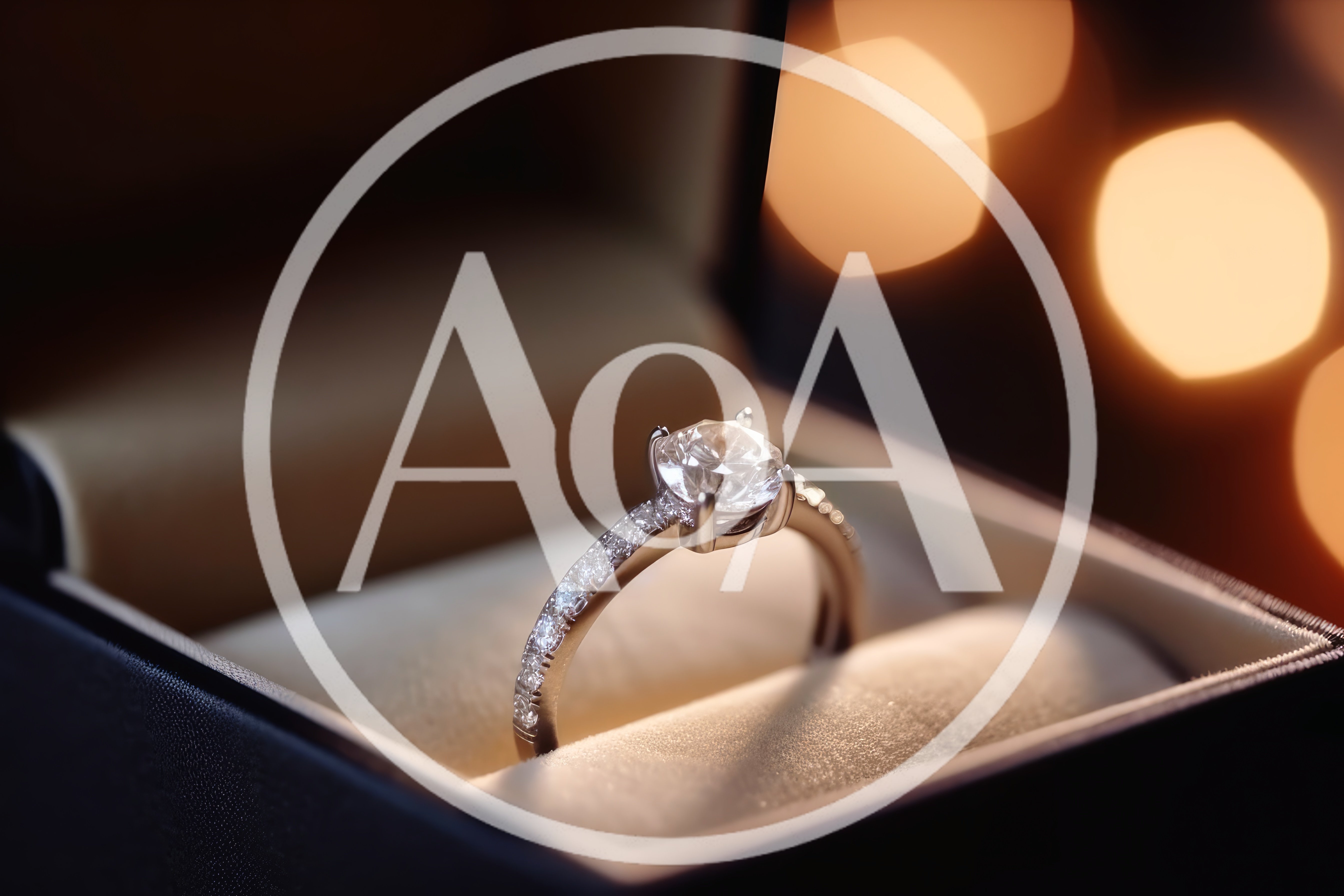 Diamond Engagement Ring Inside A Luxury Jewelry Box