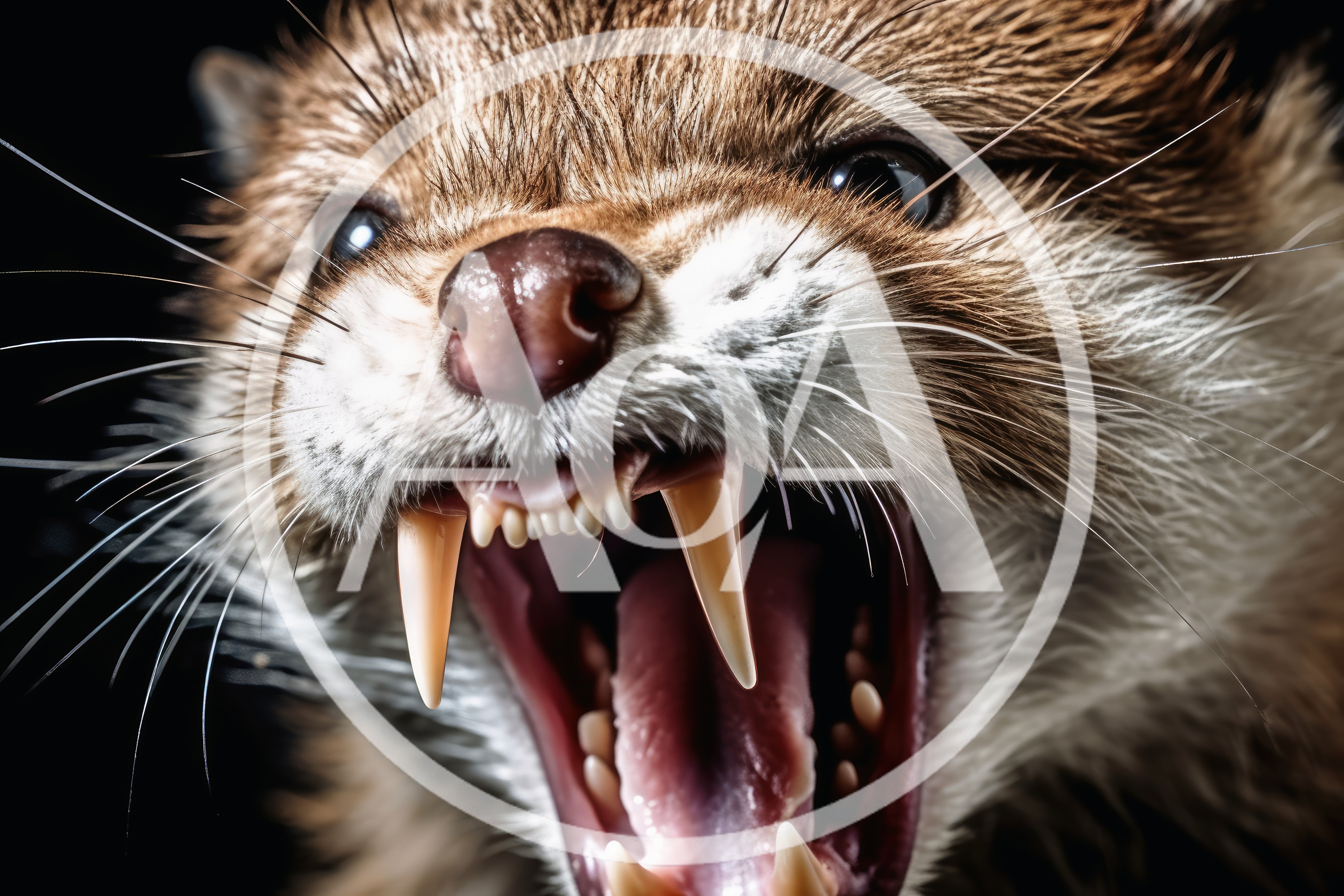 Close Up Of An Aggressive Fox Snarling