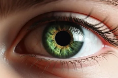 Extreme Close Up Of A Human Green Eye