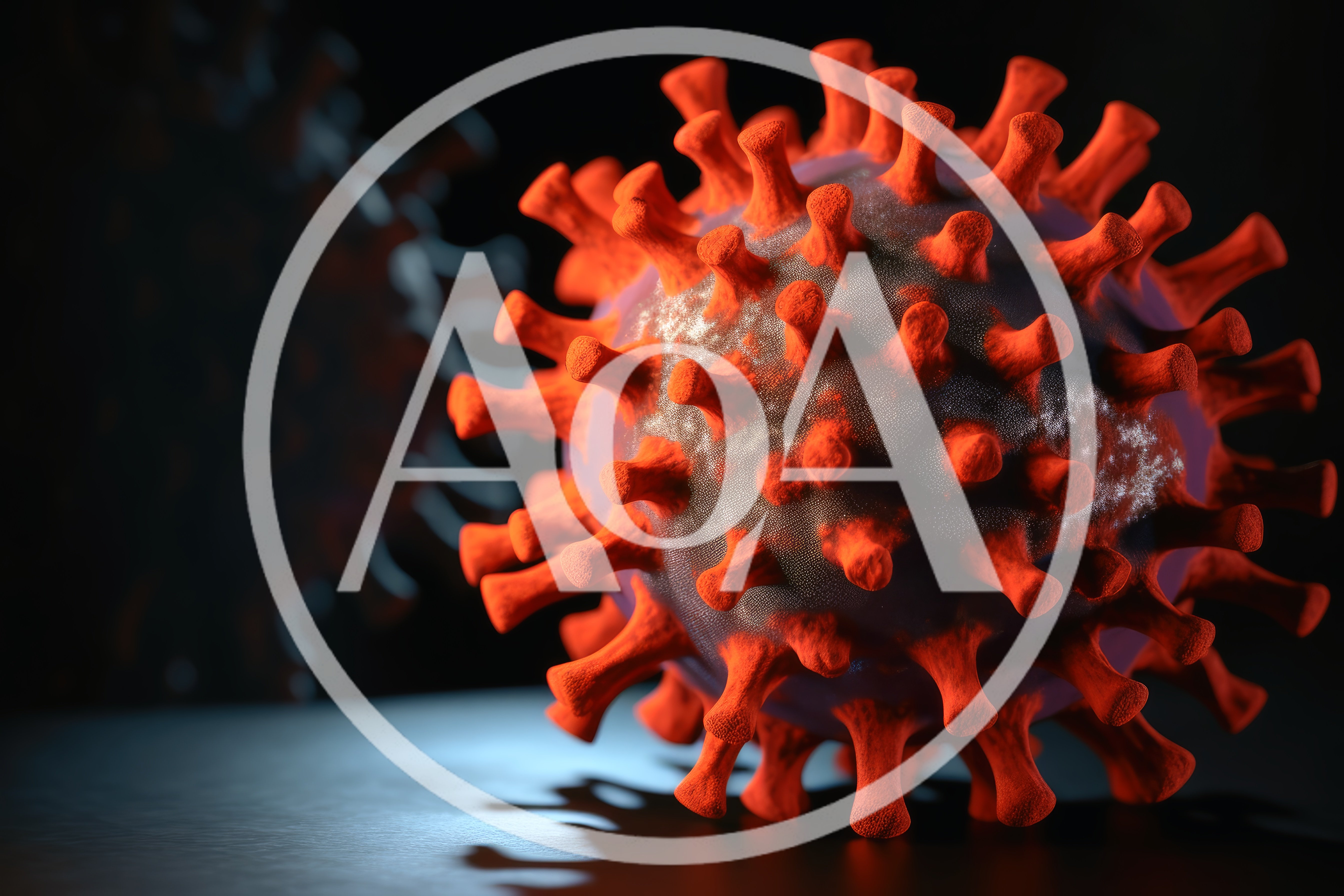 3D Render Of Coronavirus SARS-CoV-2 Viral Particles