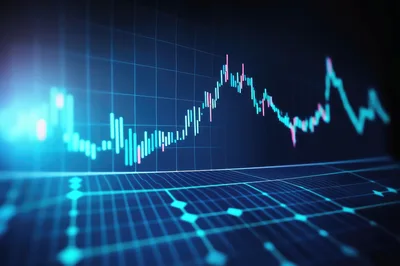 Digital Financial Stock Market Candlestick Chart Visualization