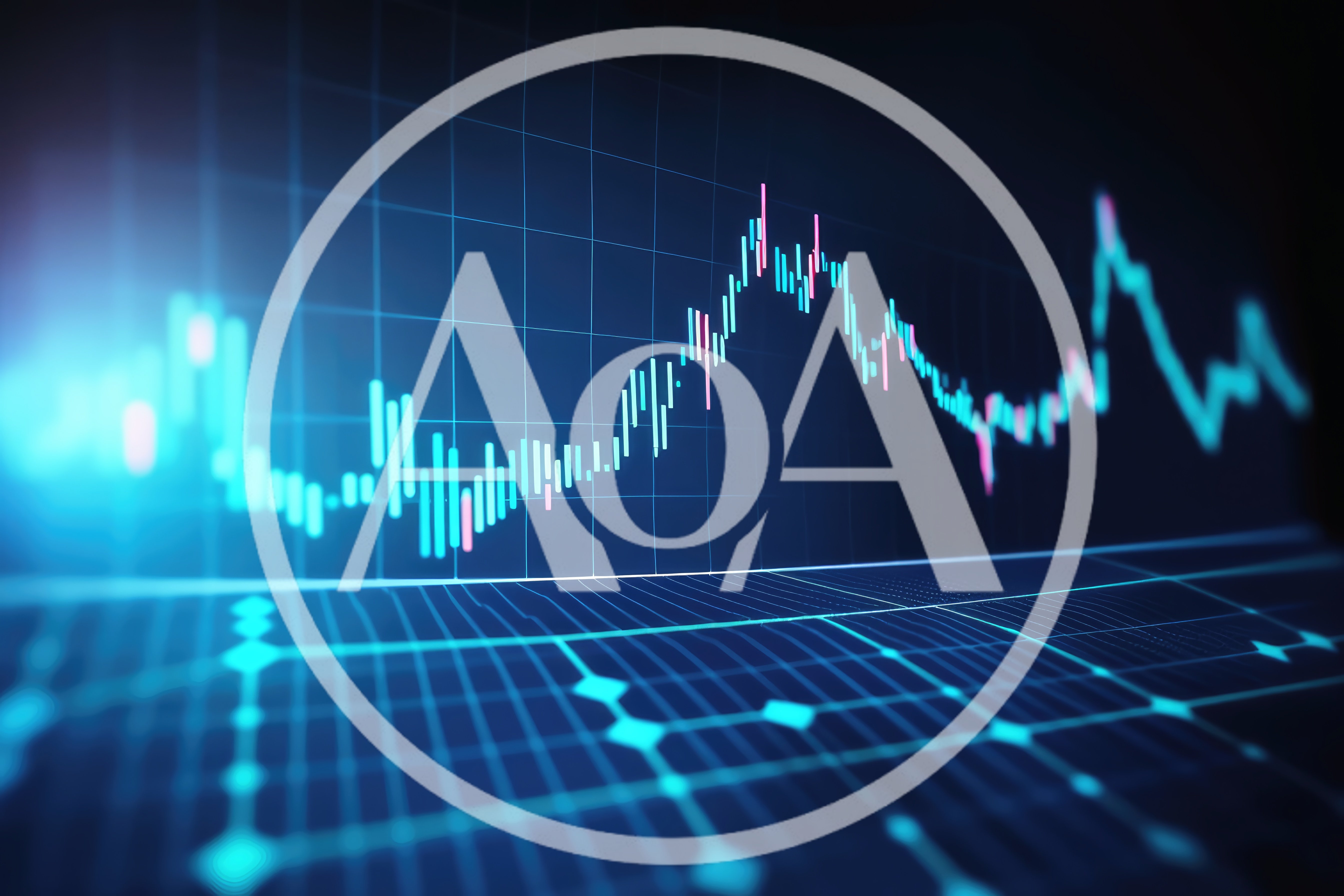 Digital Financial Stock Market Candlestick Chart Visualization