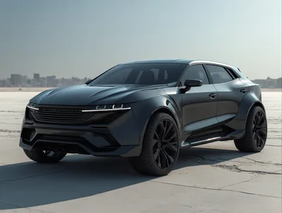 Modern Black Luxury SUV Concept Car