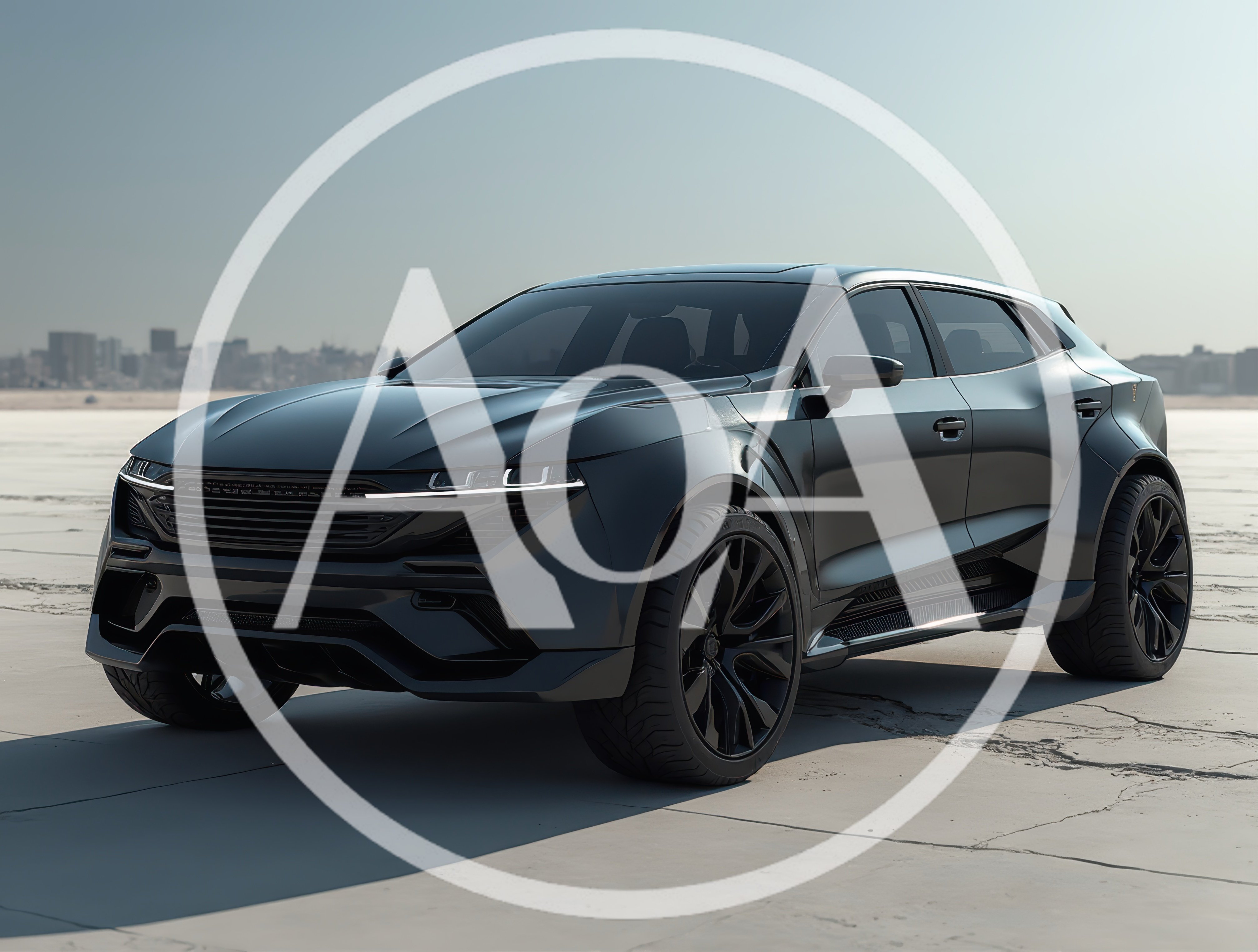 Modern Black Luxury SUV Concept Car
