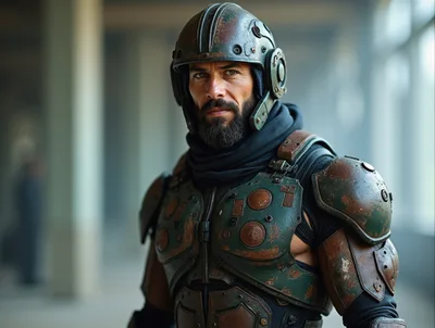 Portrait Of A Futuristic Soldier In Tactical Armor